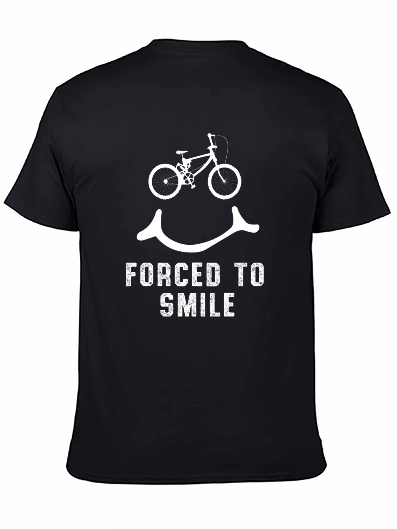 Forced to Smile Bicycle Graphic T-Shirt