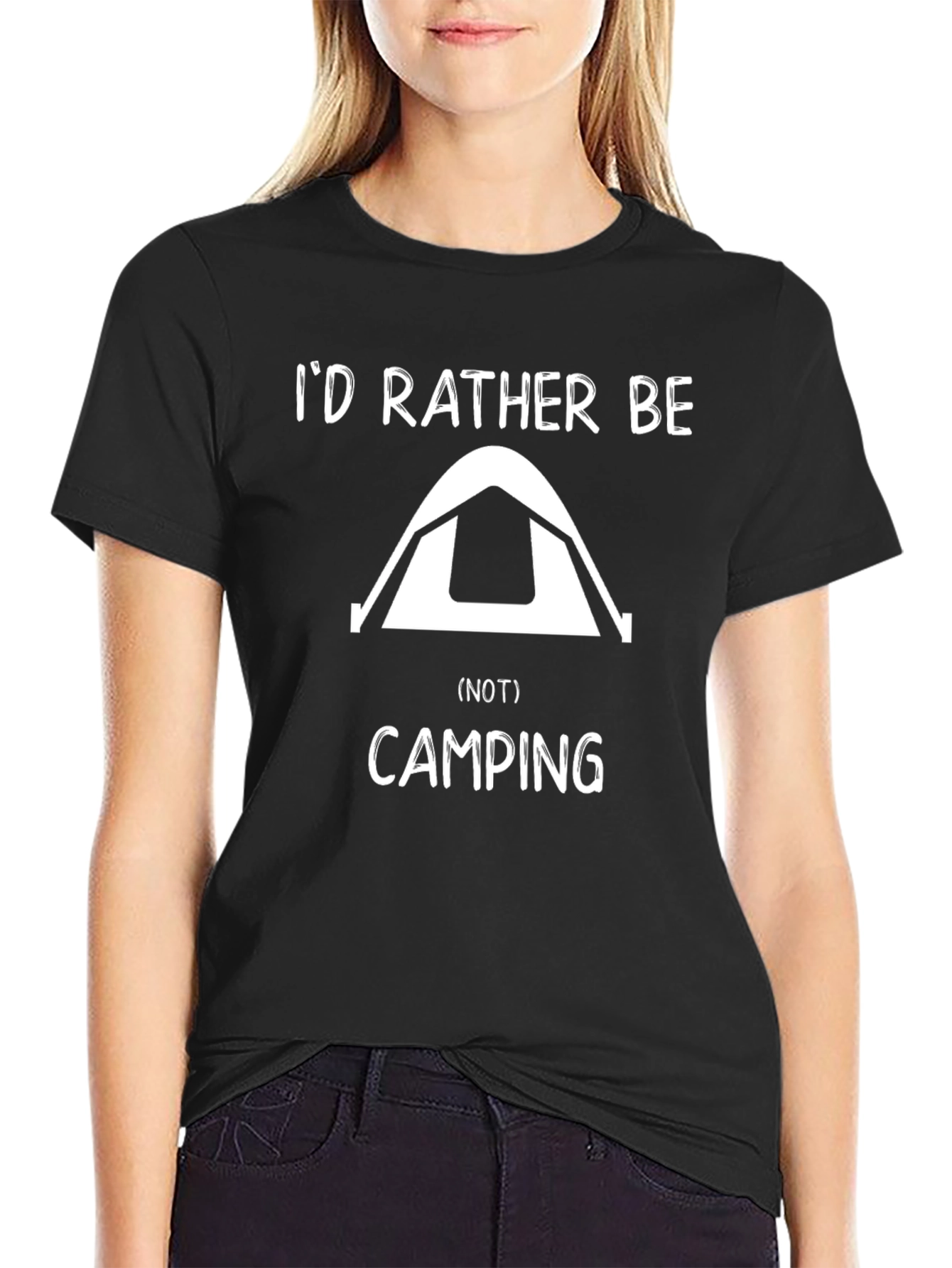Funny Camping T-Shirt - Id Rather Be