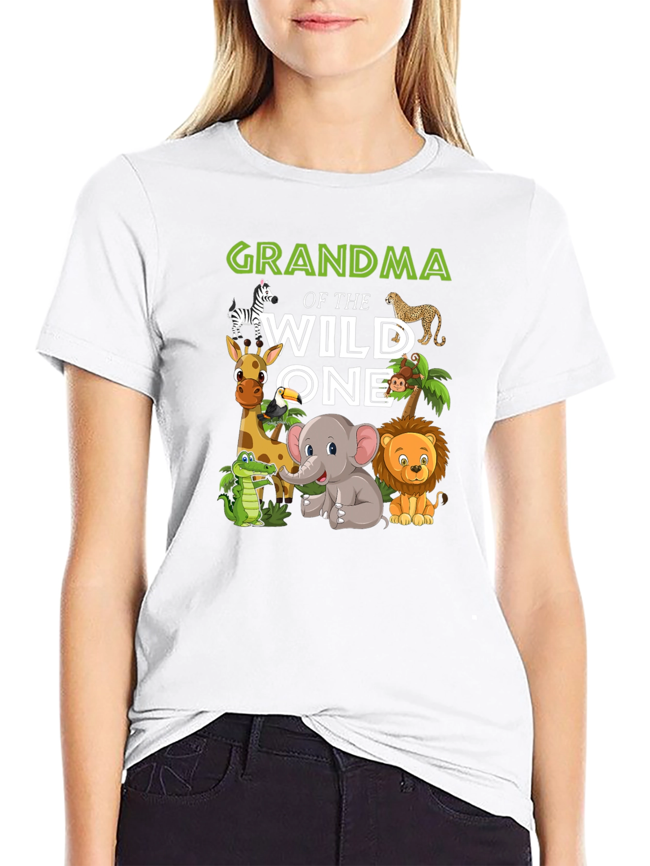 Grandma of the Wild One Jungle Animal T-Shirt