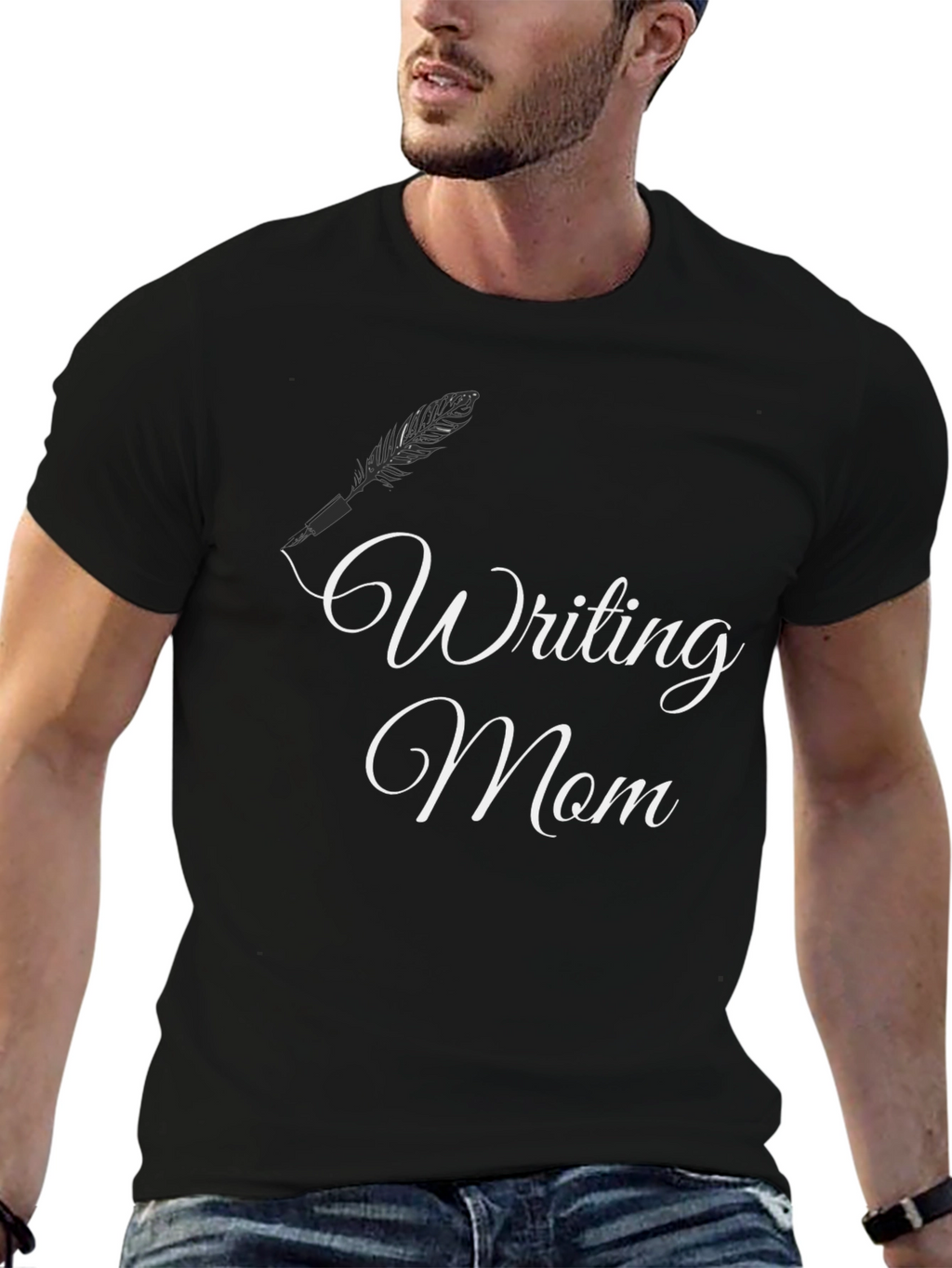 Writing Mom Black T-Shirt