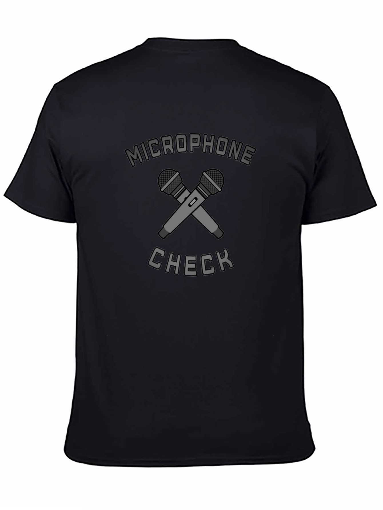 Microphone Check Graphic Tee - Musician T-Shirt