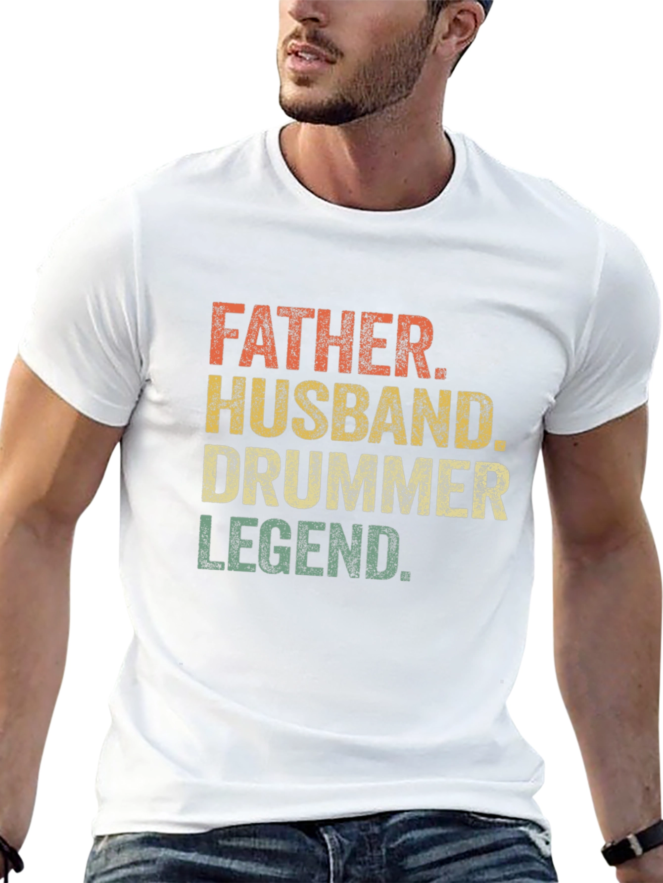 Father Husband Drummer Legend Graphic Tee