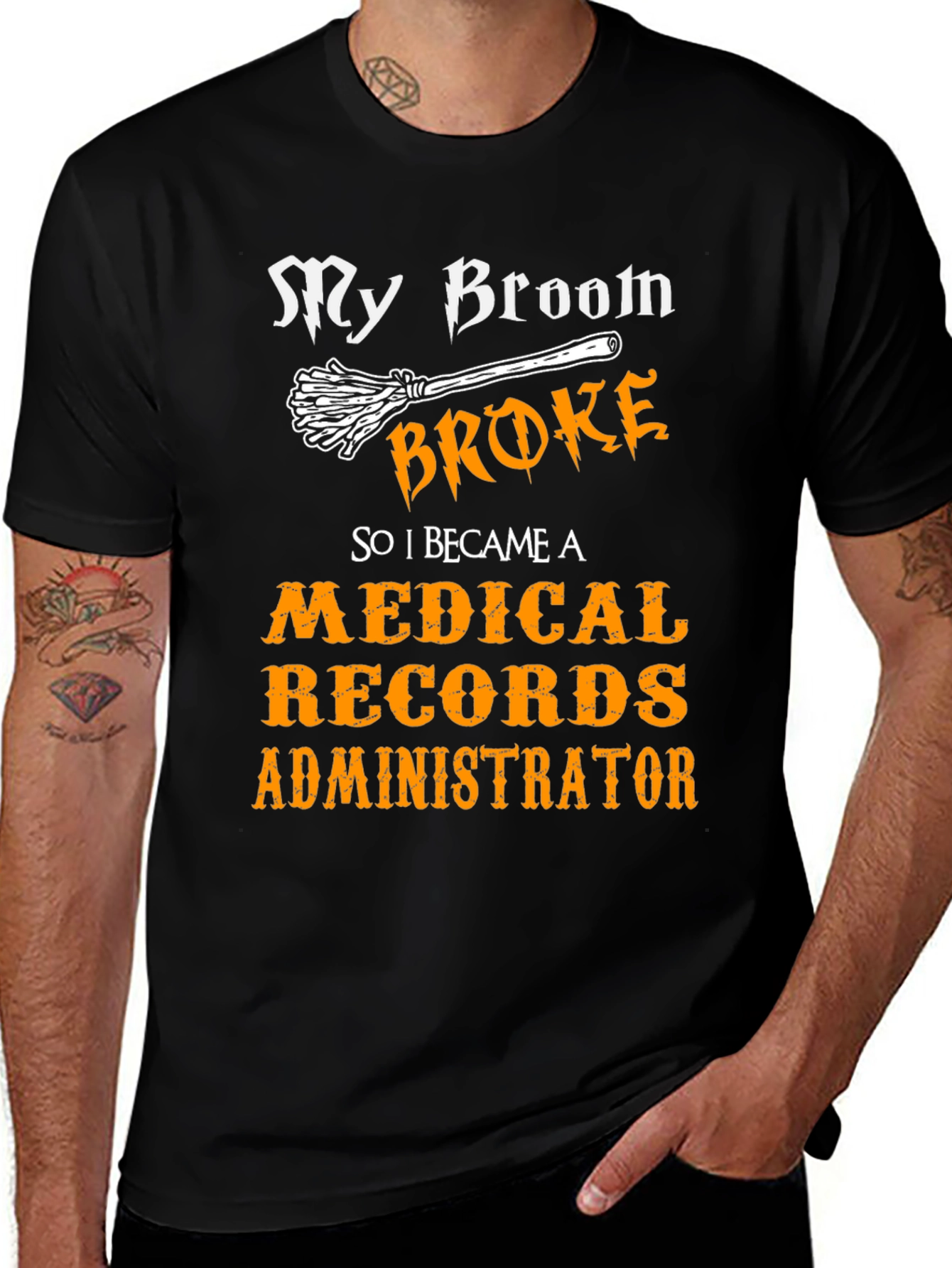 Broom Broke Medical Records Administrator T-Shirt