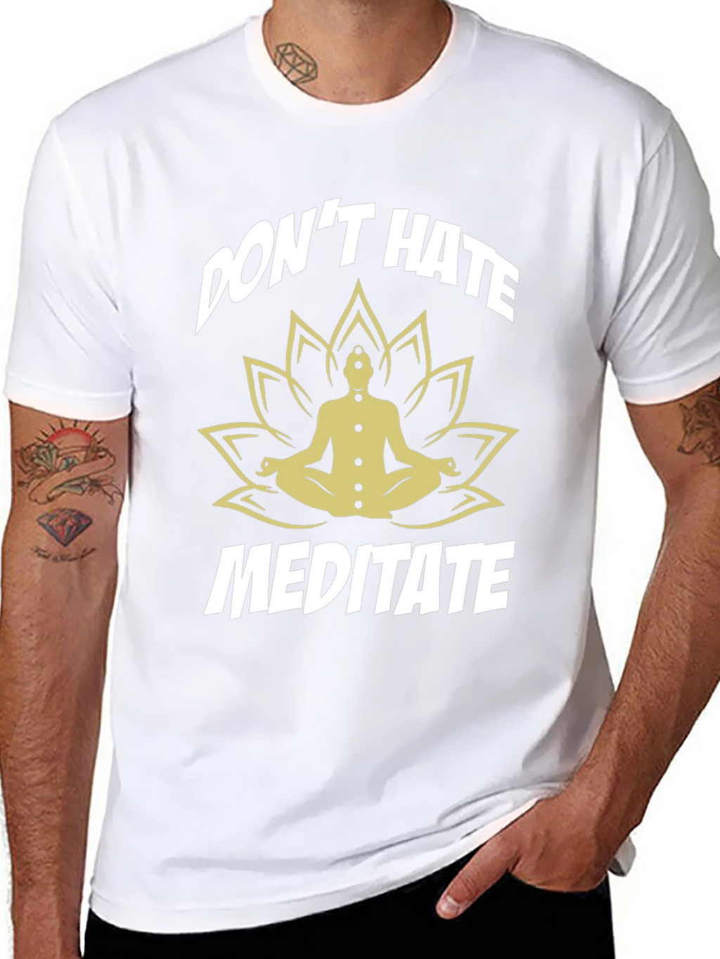 Dont Hate Meditate Black T-Shirt