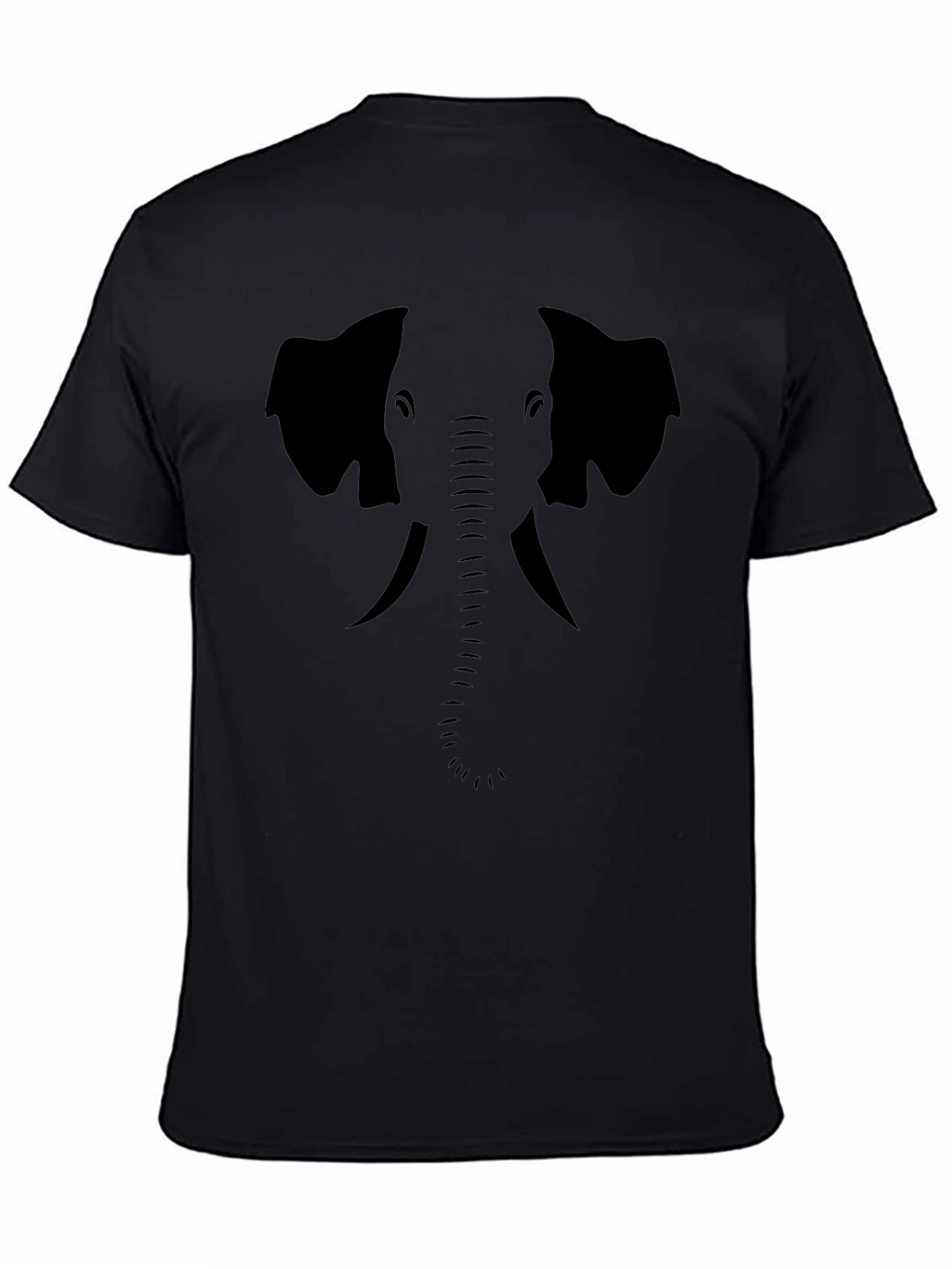 Elephant Silhouette Black T-Shirt - Stylish Animal Graphic Tee