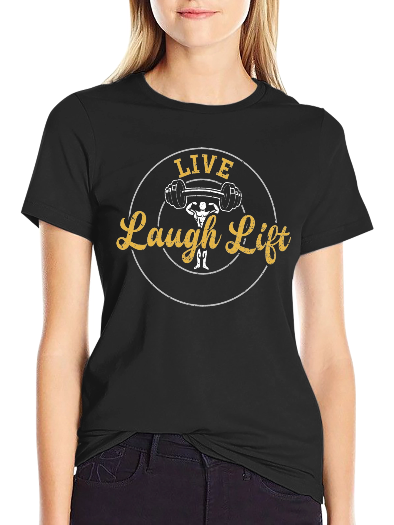 Live Laugh Lift Graphic Tee - Black