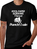 Rock Paper Scissors Throat Punch Graphic Tee