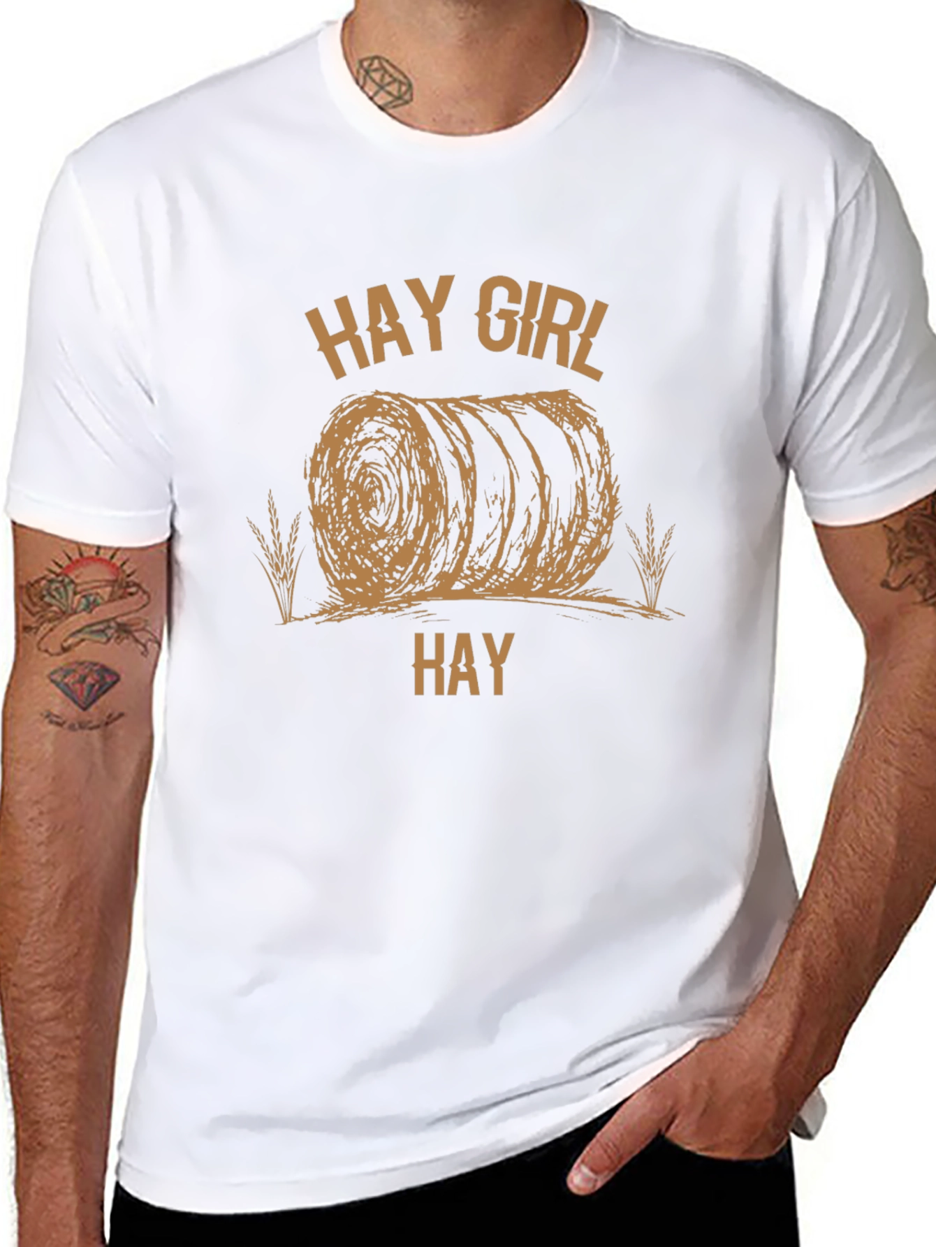 Hay Girl Hay Black T-Shirt - Farm Life Tee