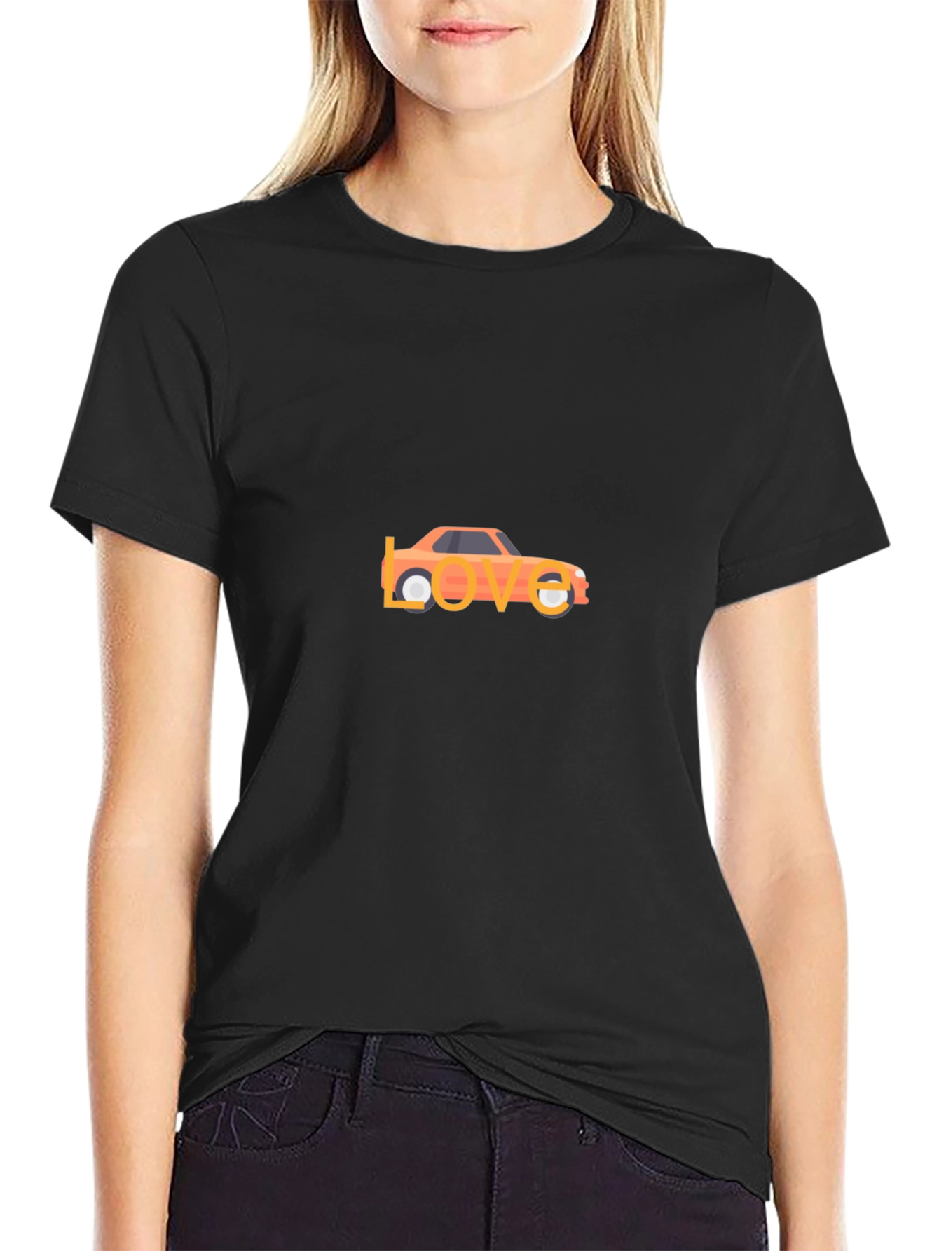Car Love Graphic T-Shirt - Black
