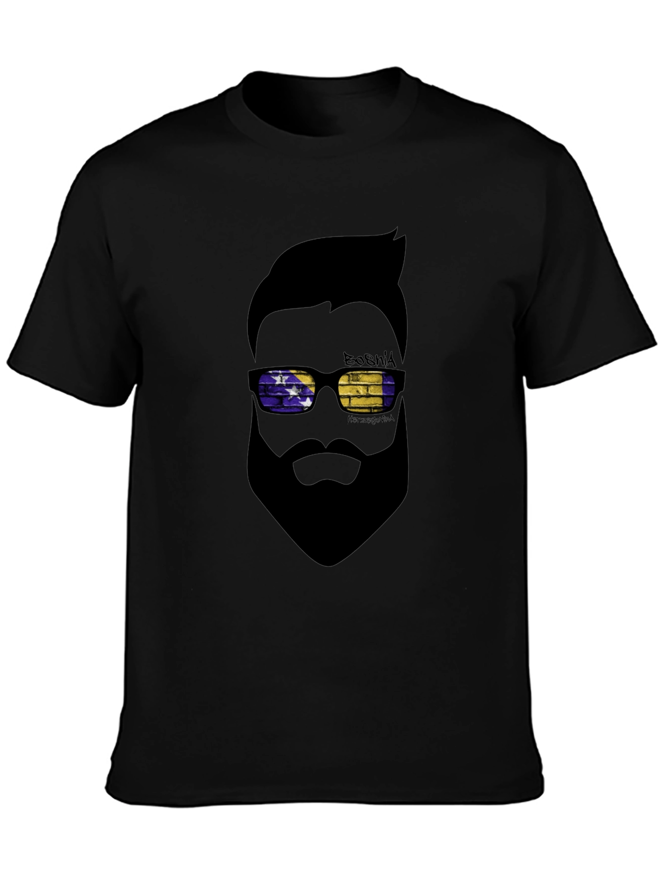 Bosnia Herzegovina T-Shirt Cool Bearded Man Design