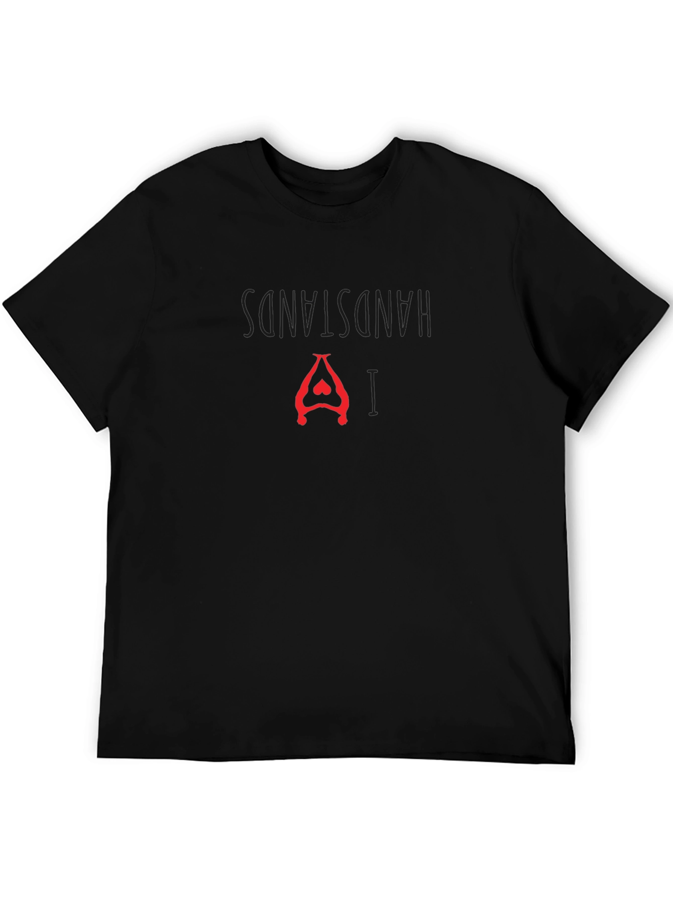 Hands Stand Yoga Pose Graphic Tee - Black