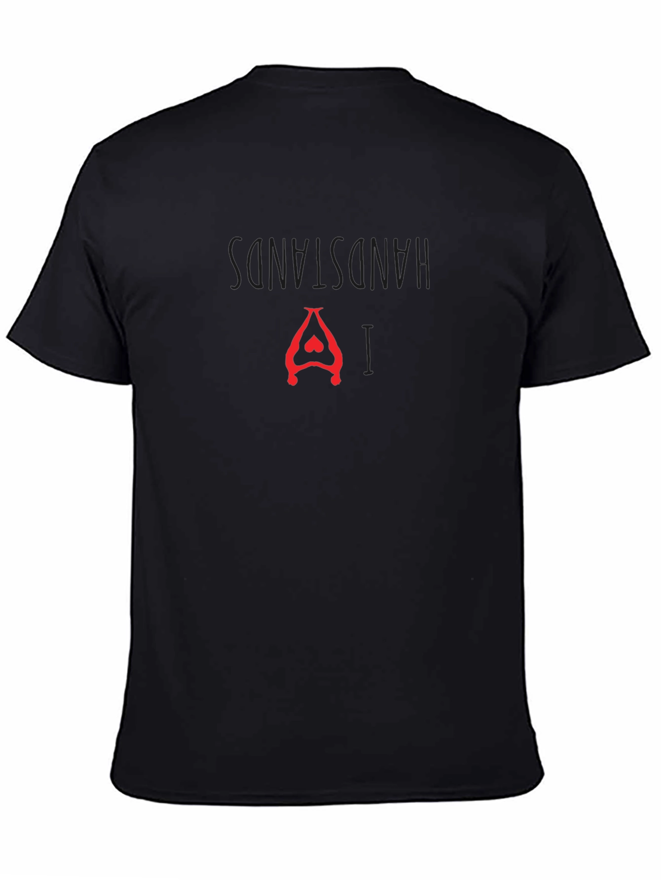 Hands Stand Yoga Pose Graphic Tee - Black