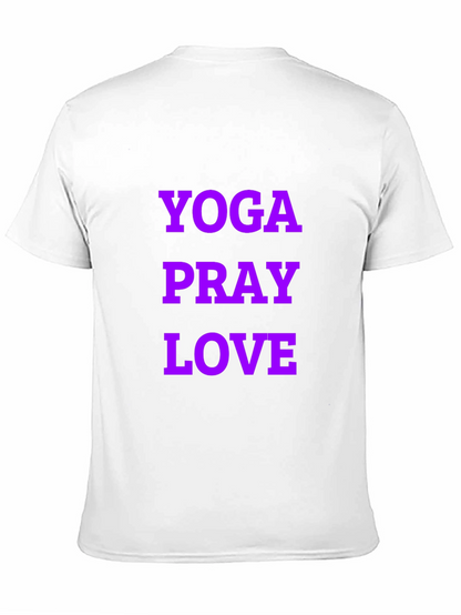 Yoga Pray Love Graphic Tee - Black Casual T-Shirt