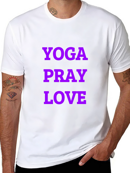Yoga Pray Love Graphic Tee - Black Casual T-Shirt