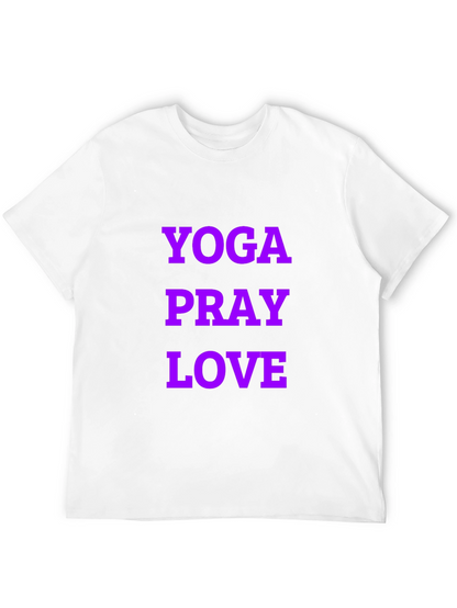 Yoga Pray Love Graphic Tee - Black Casual T-Shirt