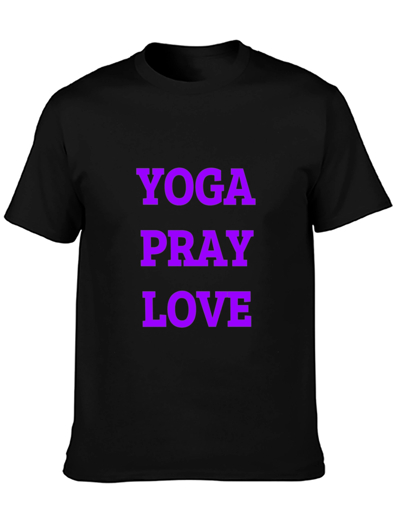 Yoga Pray Love Graphic Tee - Black Casual T-Shirt