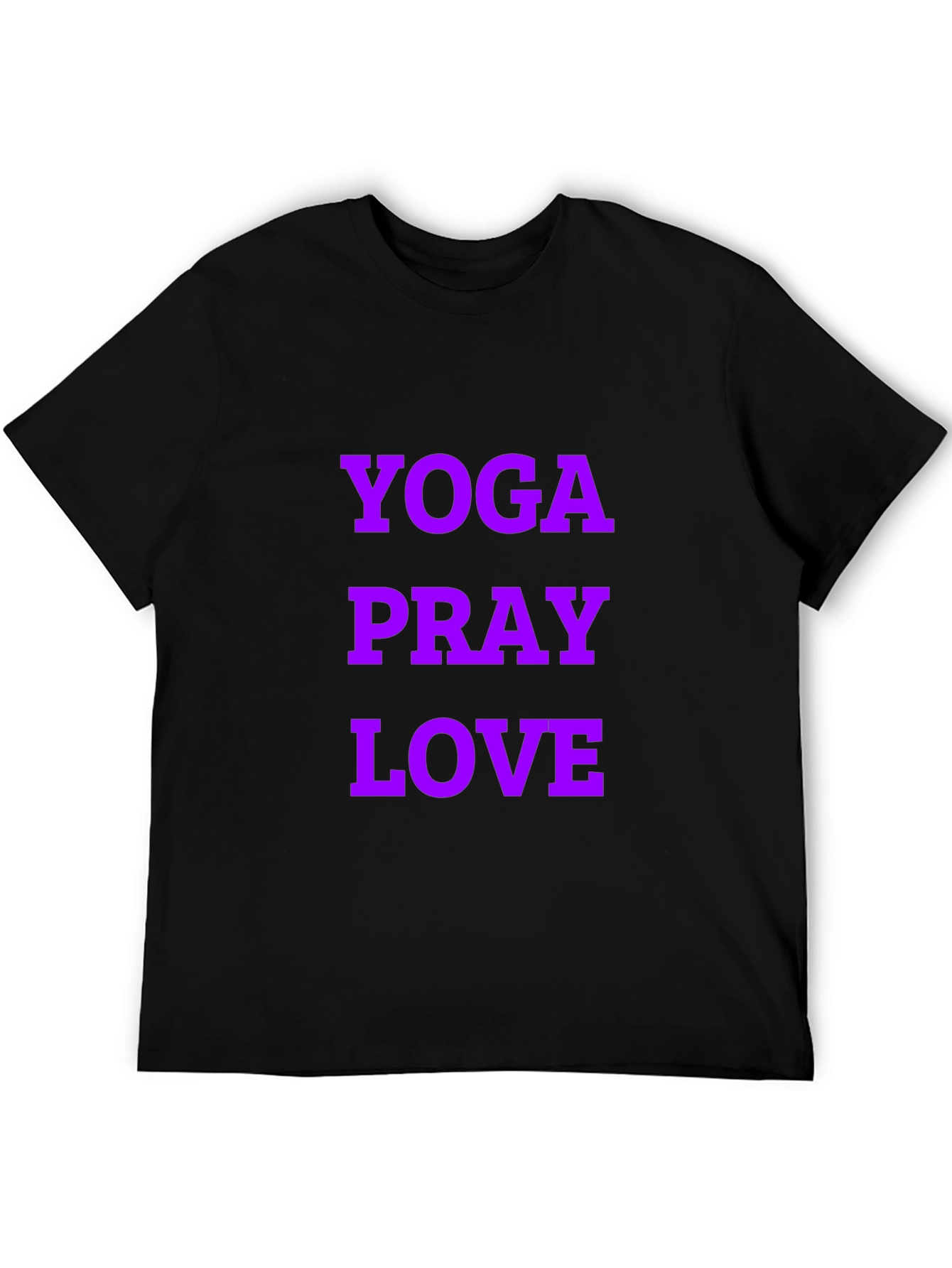 Yoga Pray Love Graphic Tee - Black Casual T-Shirt