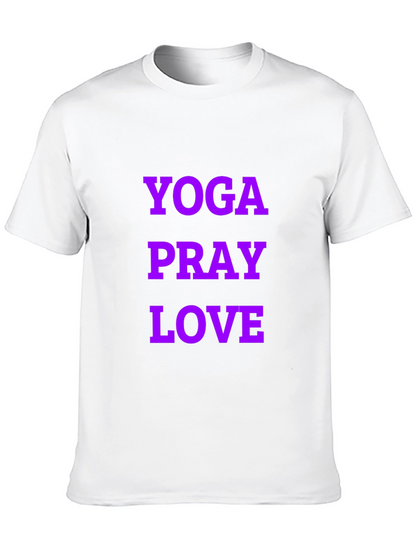 Yoga Pray Love Graphic Tee - Black Casual T-Shirt