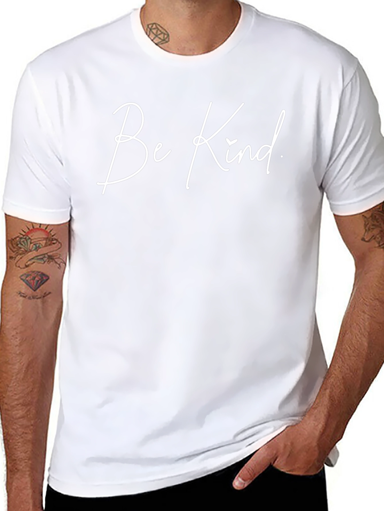 Be Kind T-Shirt - Black Crew Neck Tee