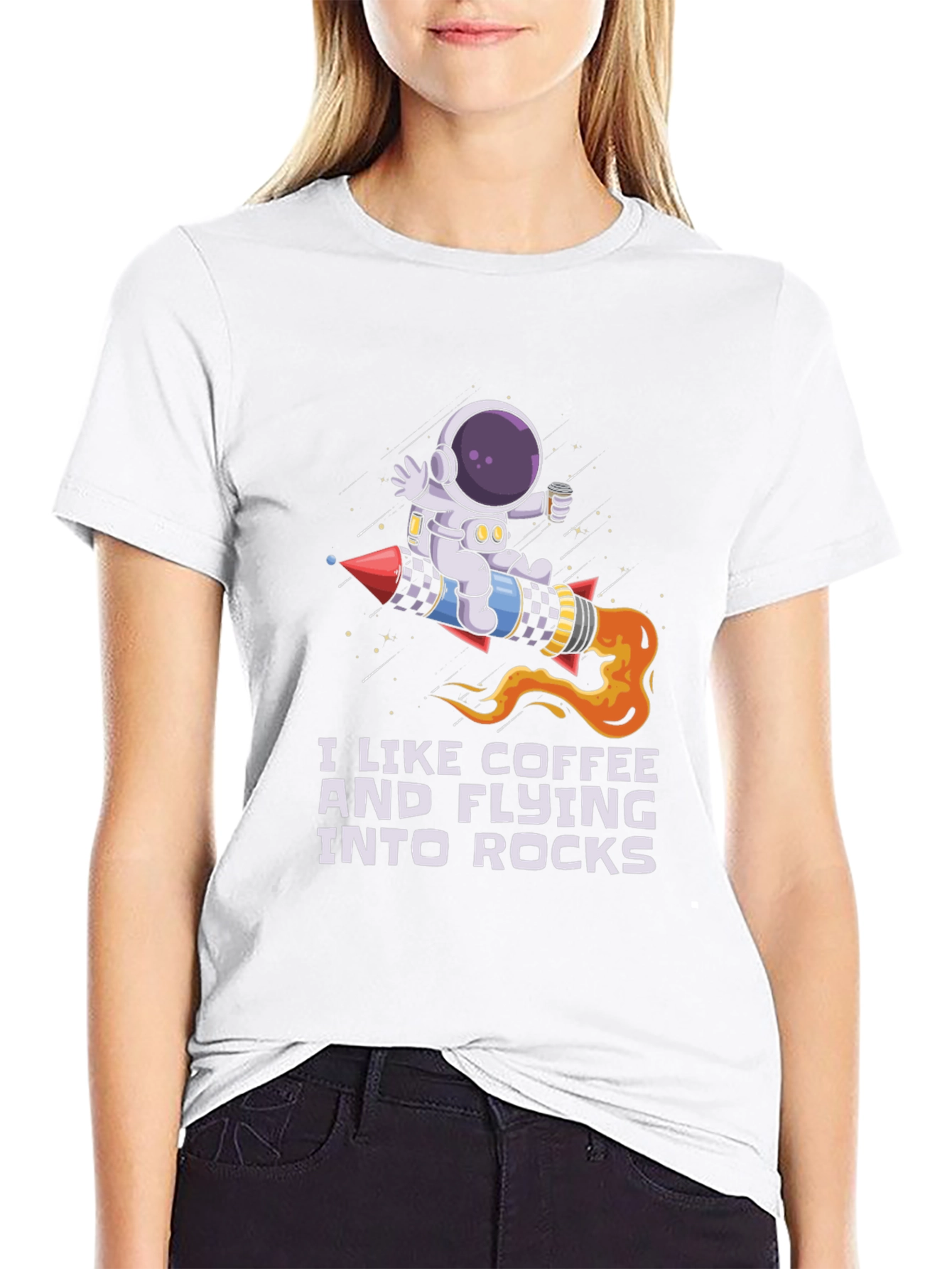 Coffee & Rocks Astronaut Graphic Tee