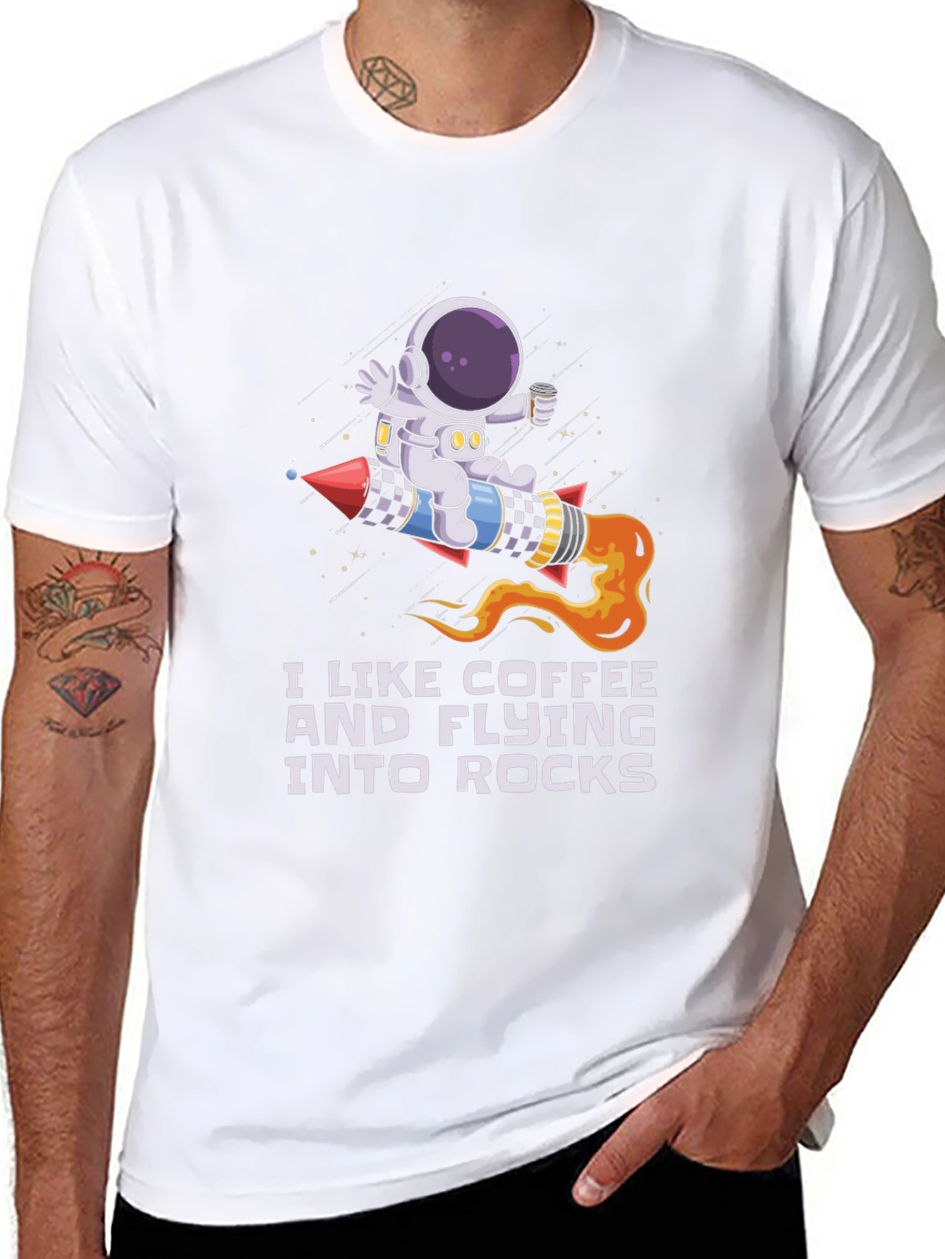 Coffee & Rocks Astronaut Graphic Tee