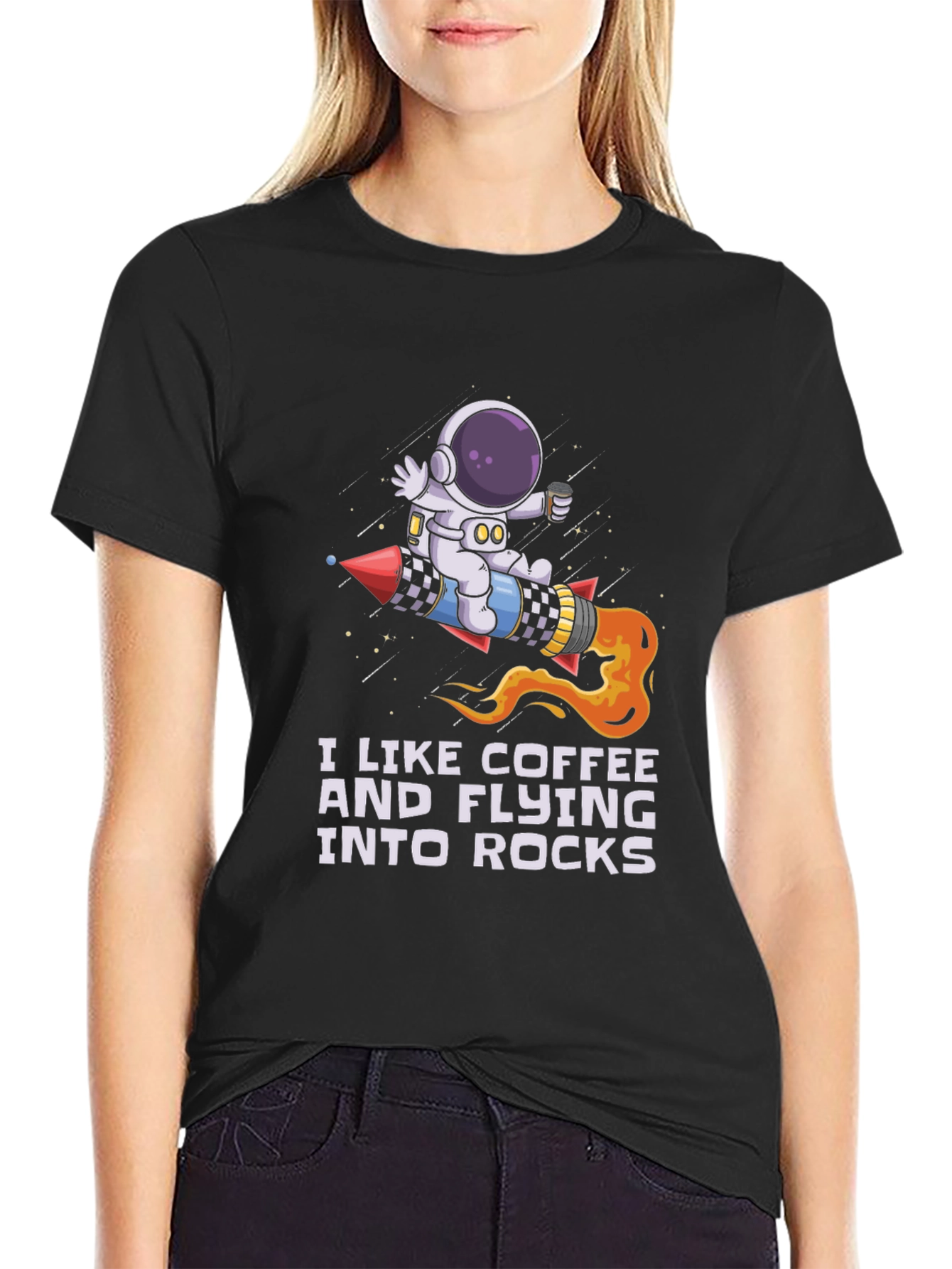 Coffee & Rocks Astronaut Graphic Tee