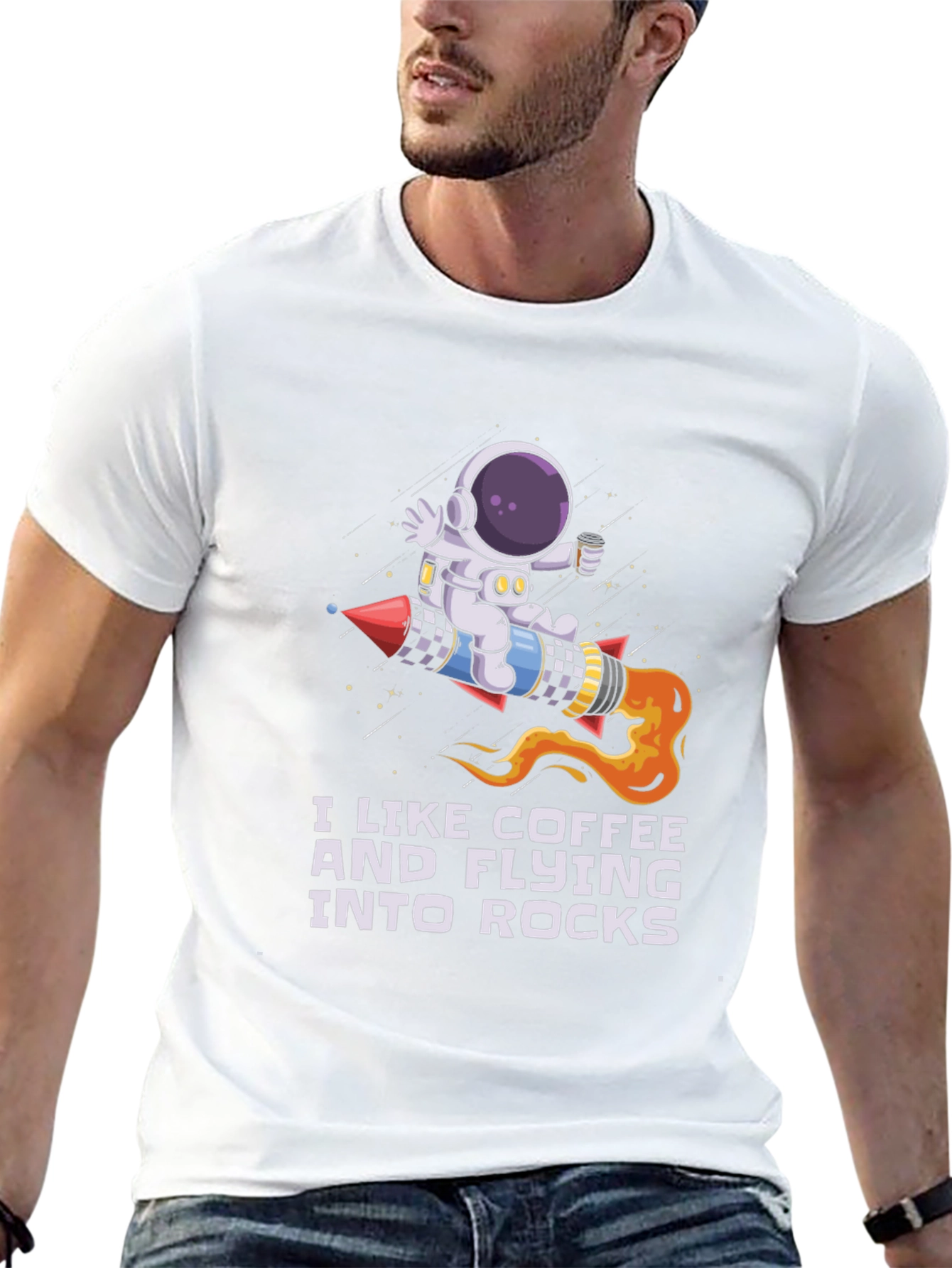 Coffee & Rocks Astronaut Graphic Tee