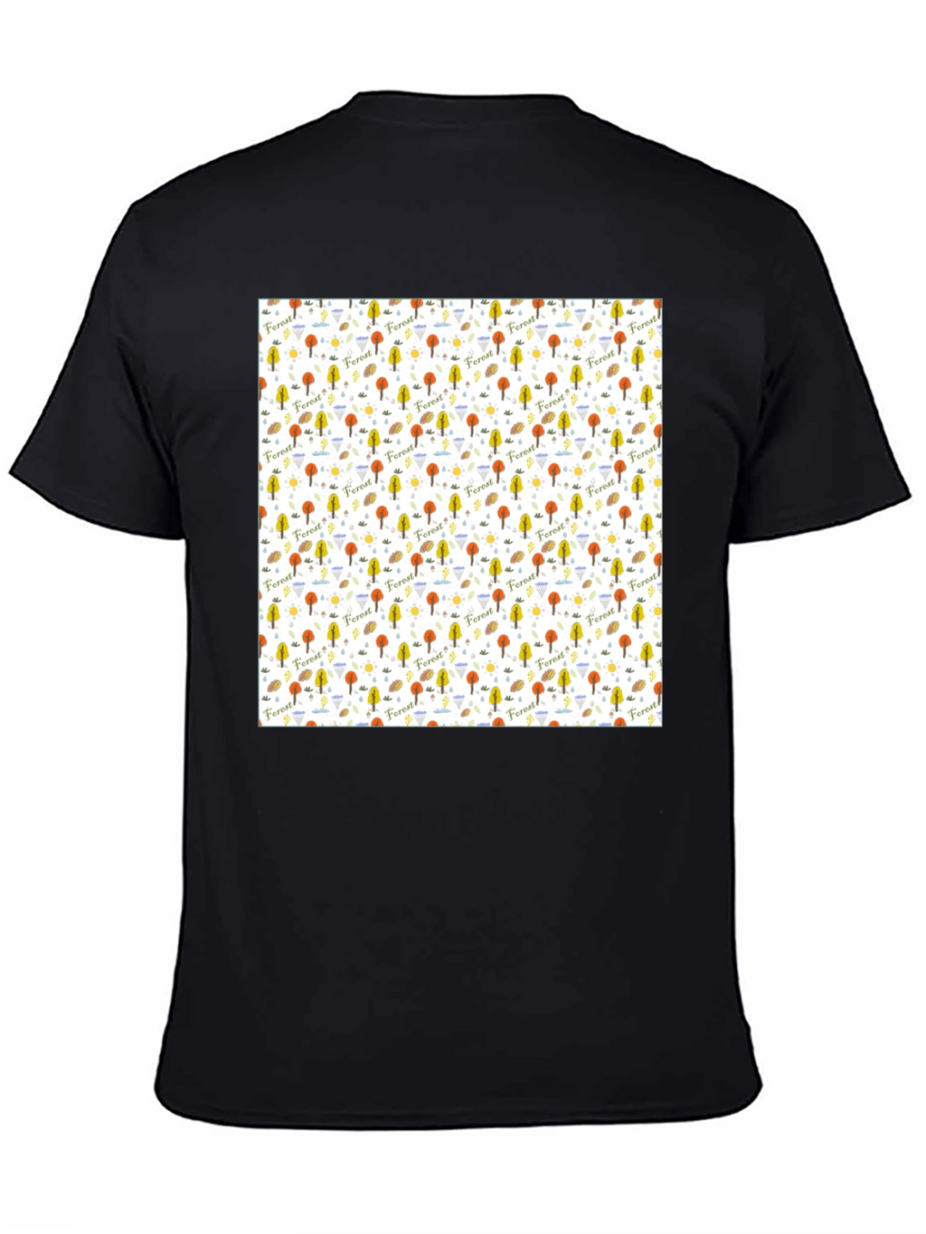 Forest Pattern T-Shirt - Nature Inspired Design