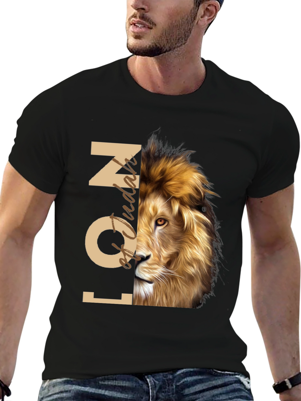 Lion Icon Graphic Tee - Stylish Mens T-Shirt
