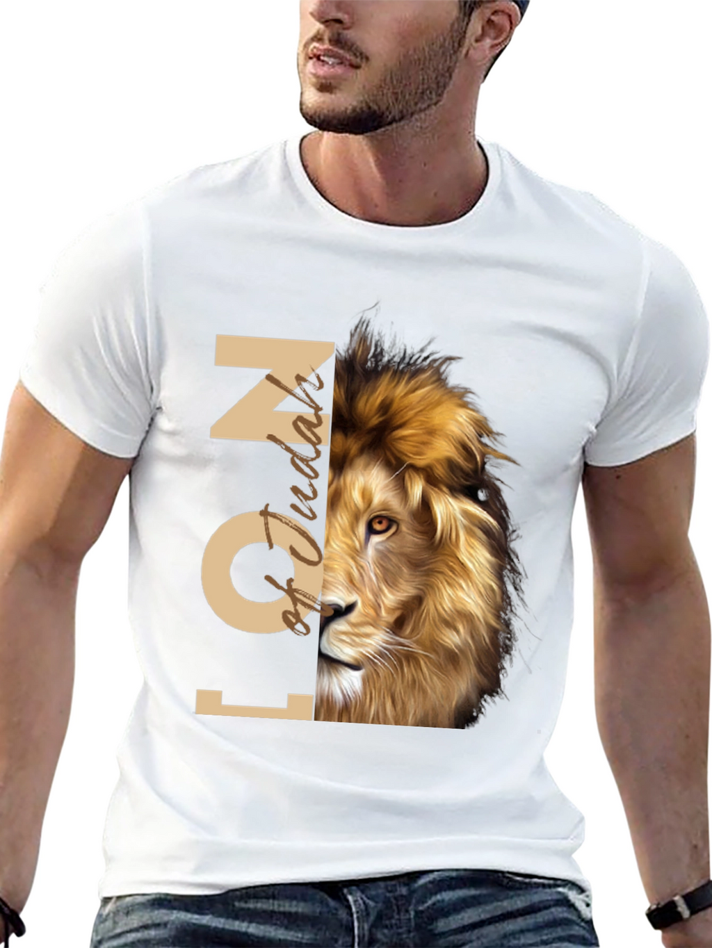 Lion Icon Graphic Tee - Stylish Mens T-Shirt