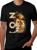 Lion Icon Graphic Tee - Stylish Mens T-Shirt