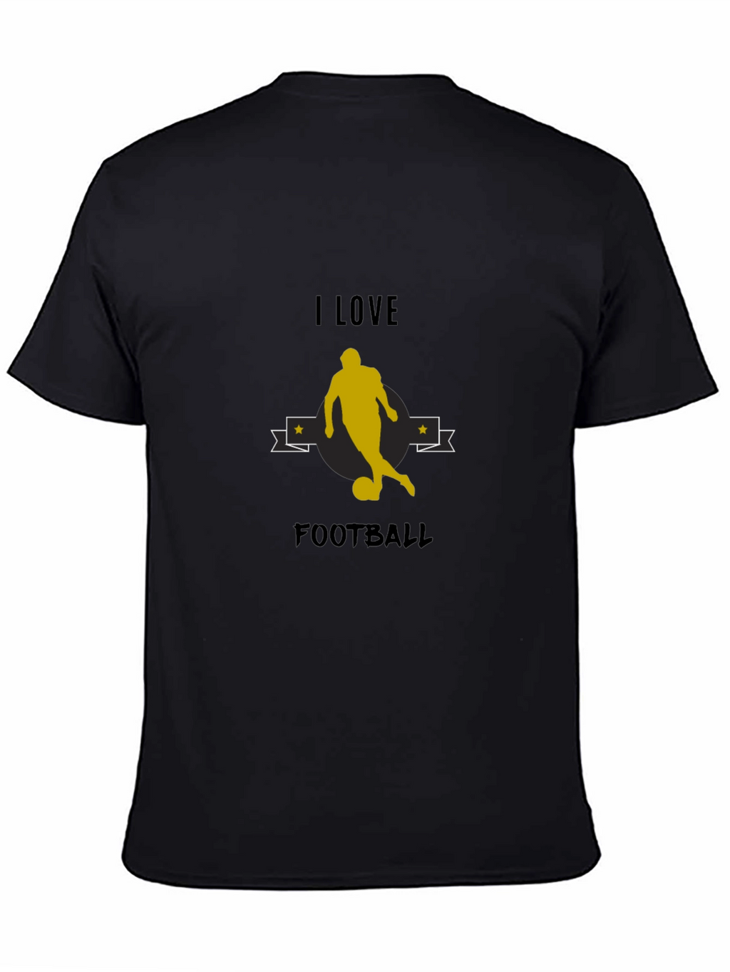 I Love Football Graphic Tee - Black