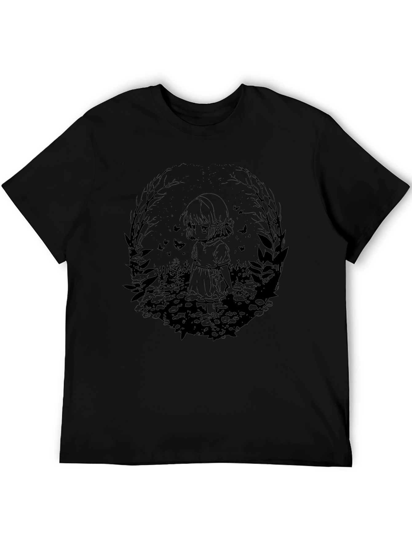 Gothic Anime Girl T-Shirt - Dark Aesthetic
