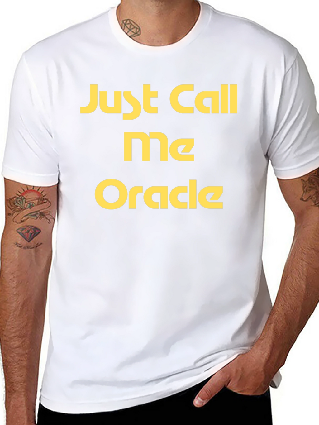 Just Call Me Oracle Black T-Shirt