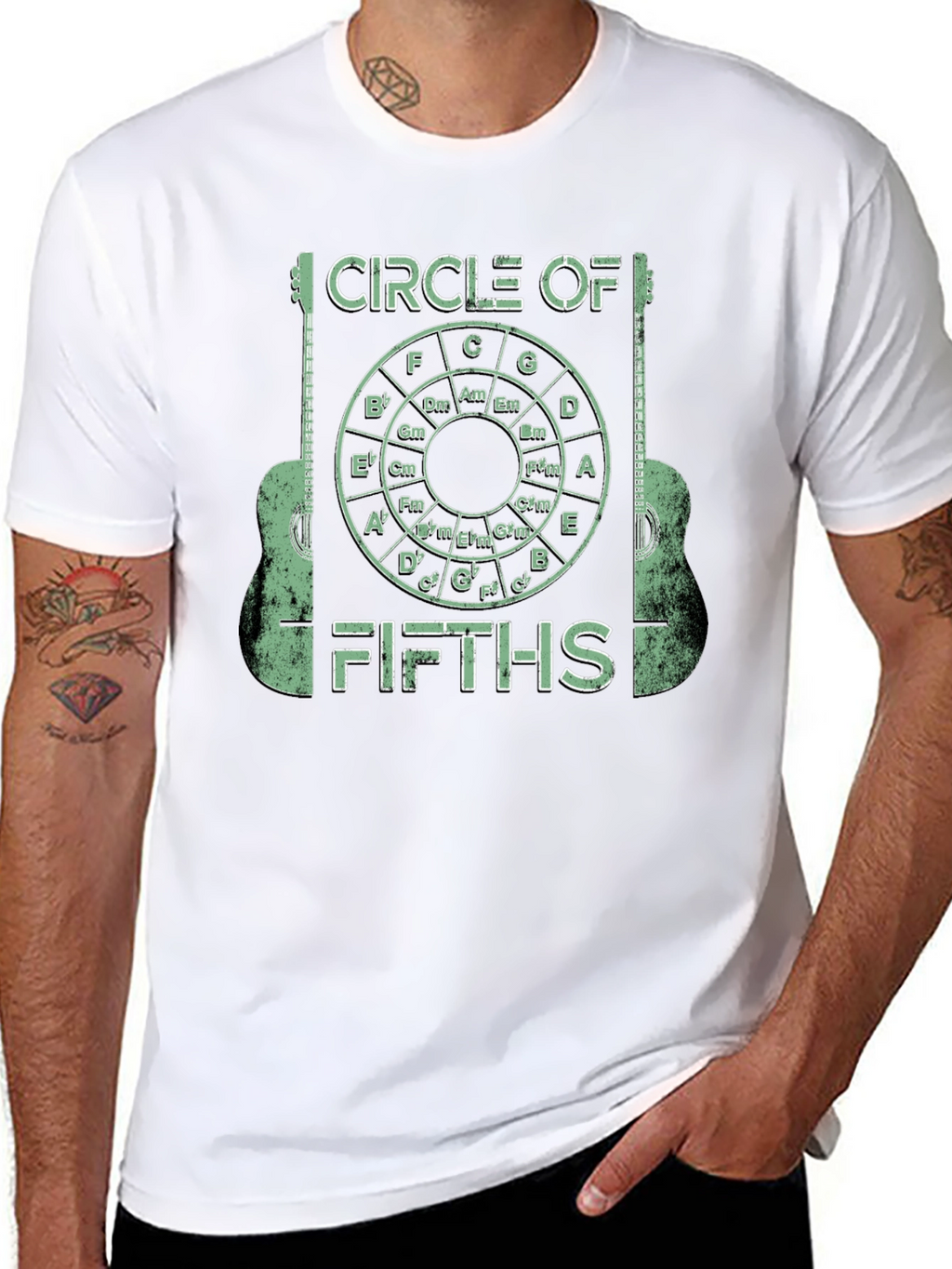 Circle of Fifths Guitarist Graphic Tee