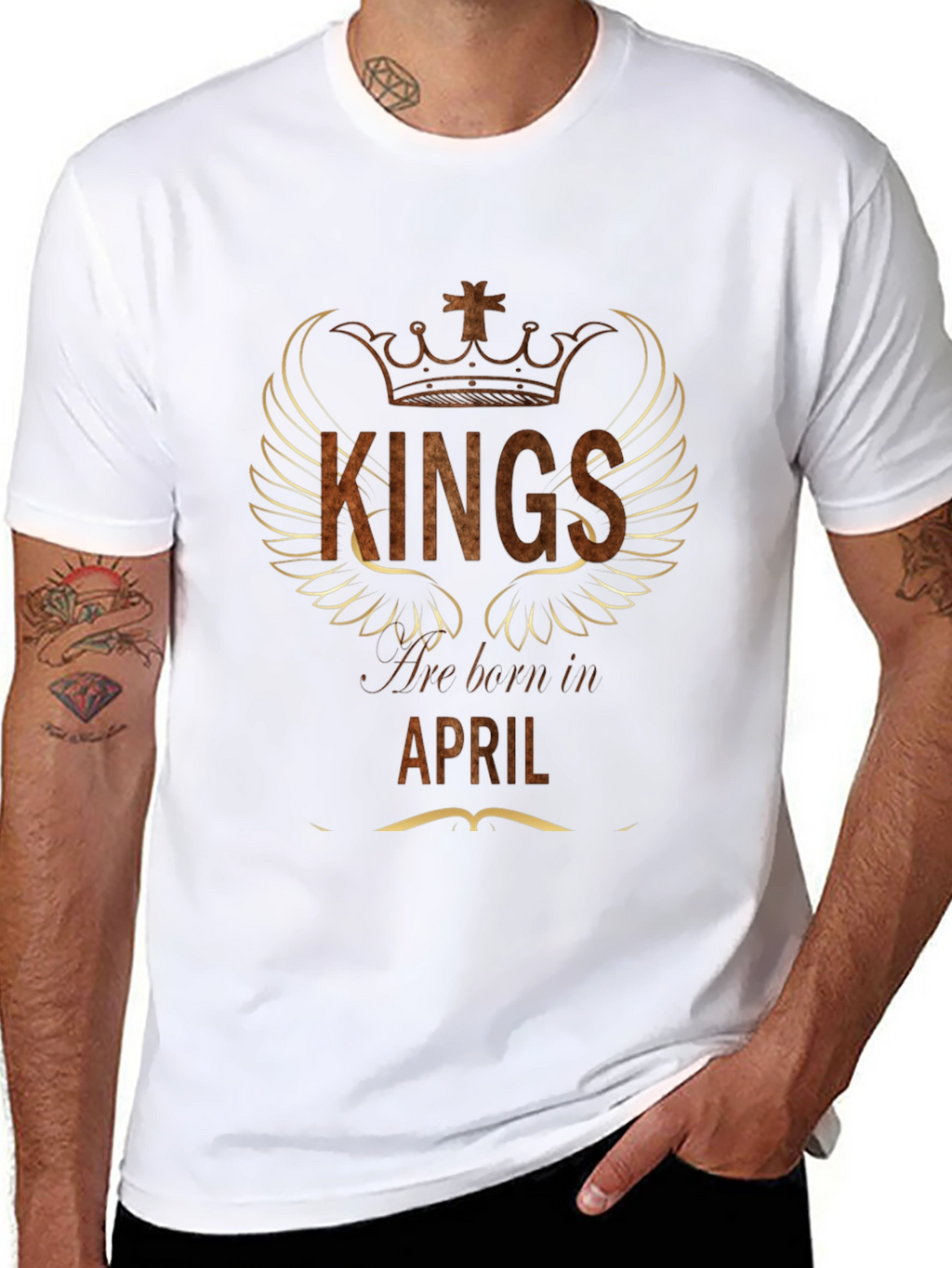 Kings are Born in April T-Shirt