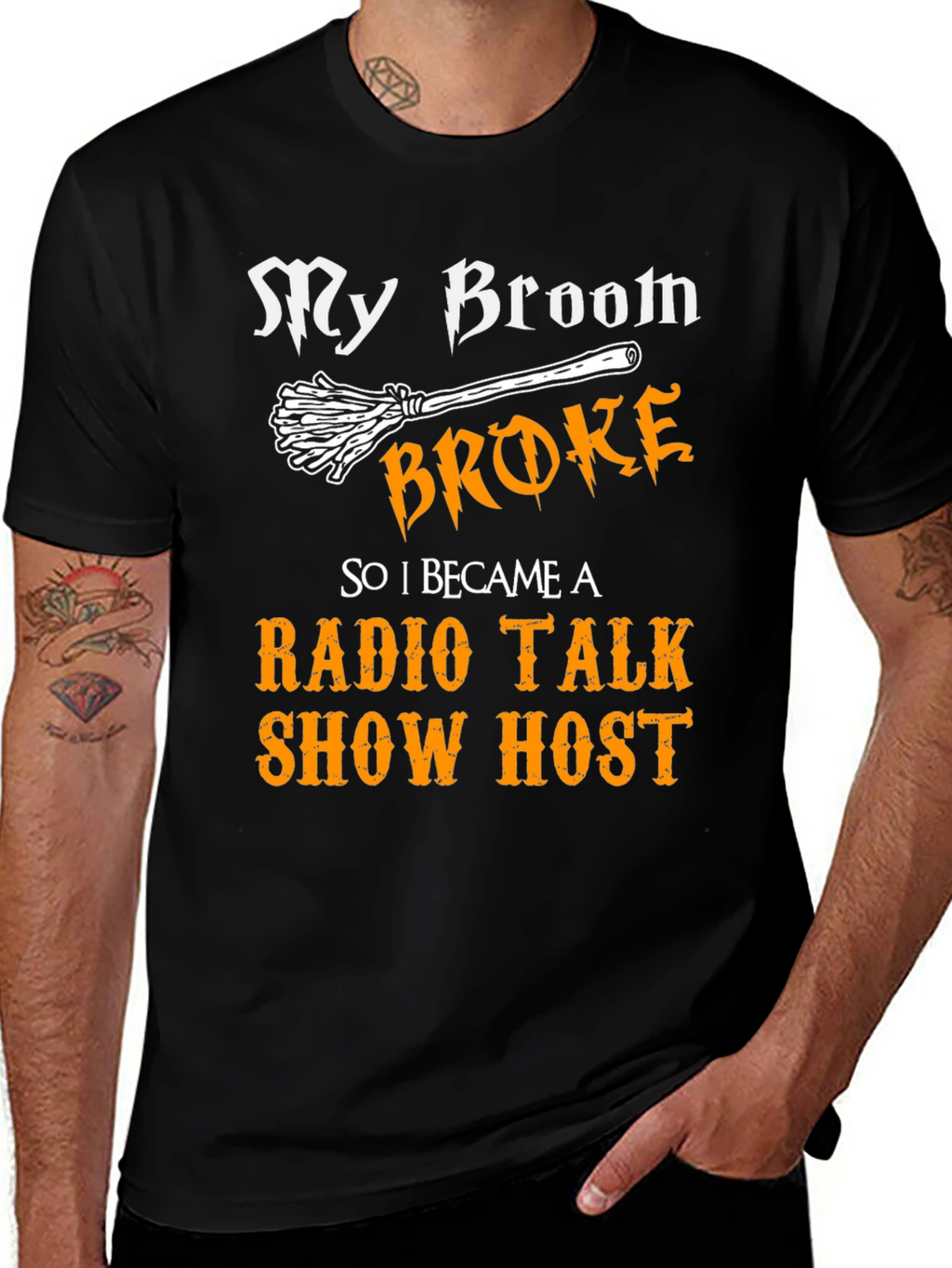 My Broom Broke Radio Talk Show Host T-Shirt