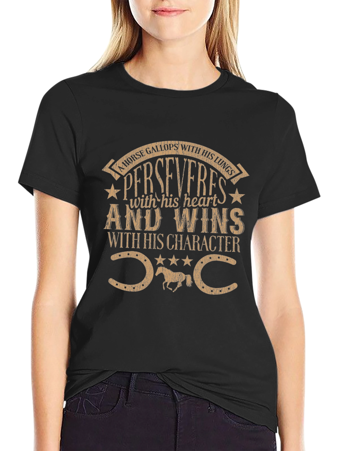 Horse Perseverance Graphic T-Shirt