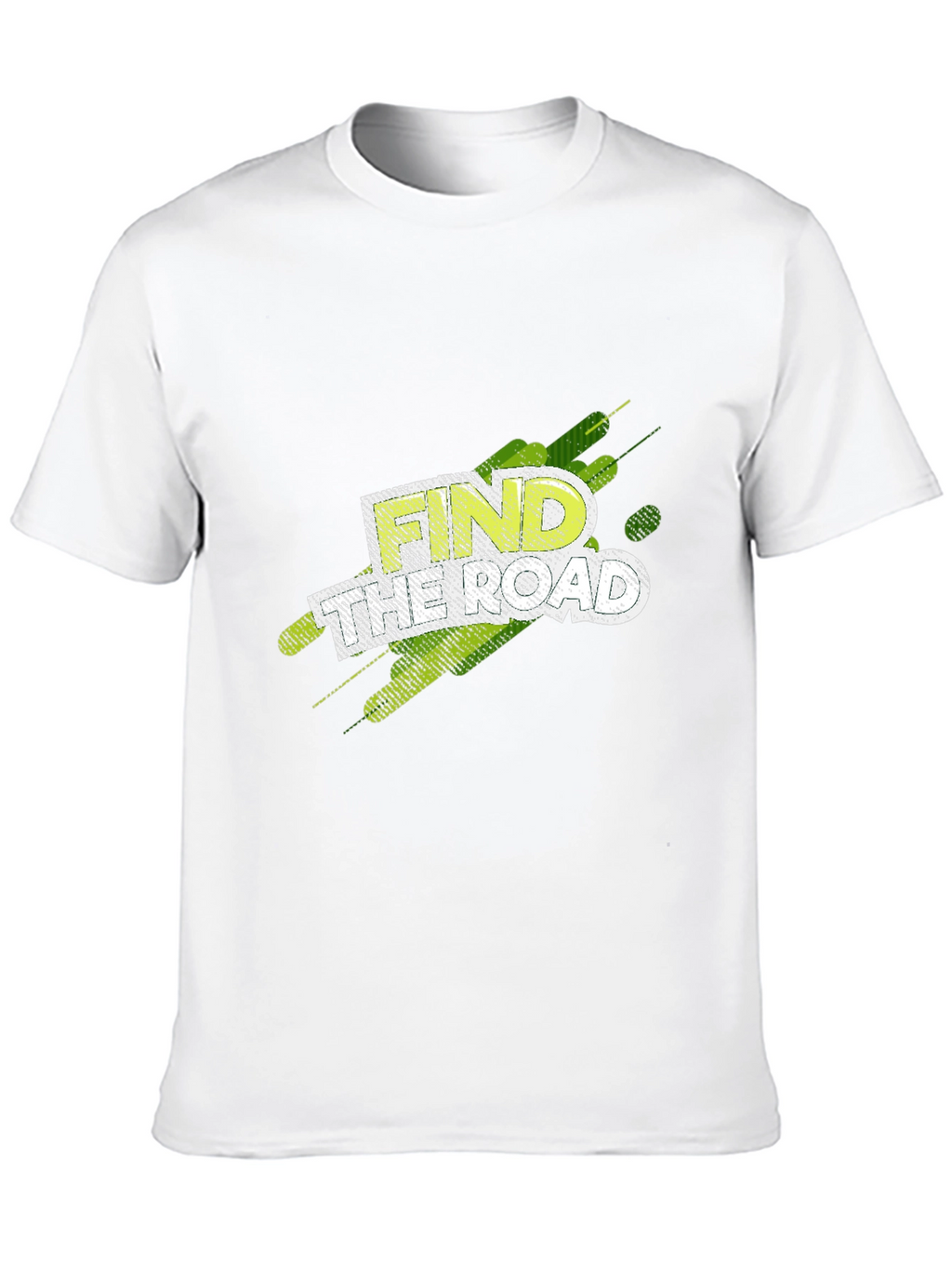 Find Your Road Graphic T-Shirt - Black Casual Tee
