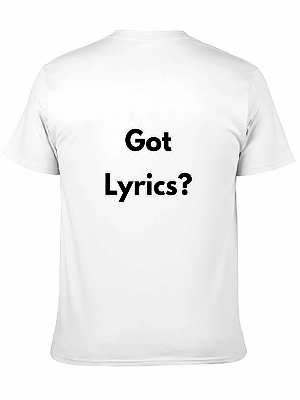 Got Lyrics? Black Cotton Graphic T-Shirt