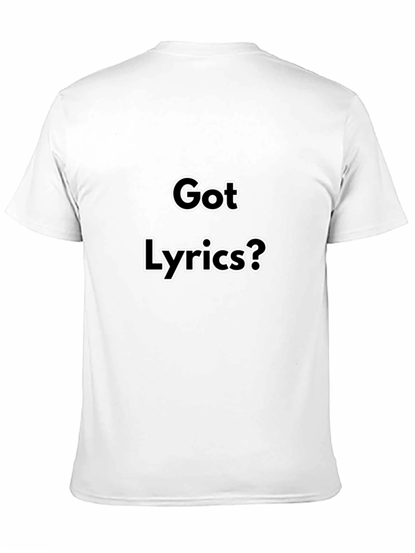 Got Lyrics? Black Cotton Graphic T-Shirt