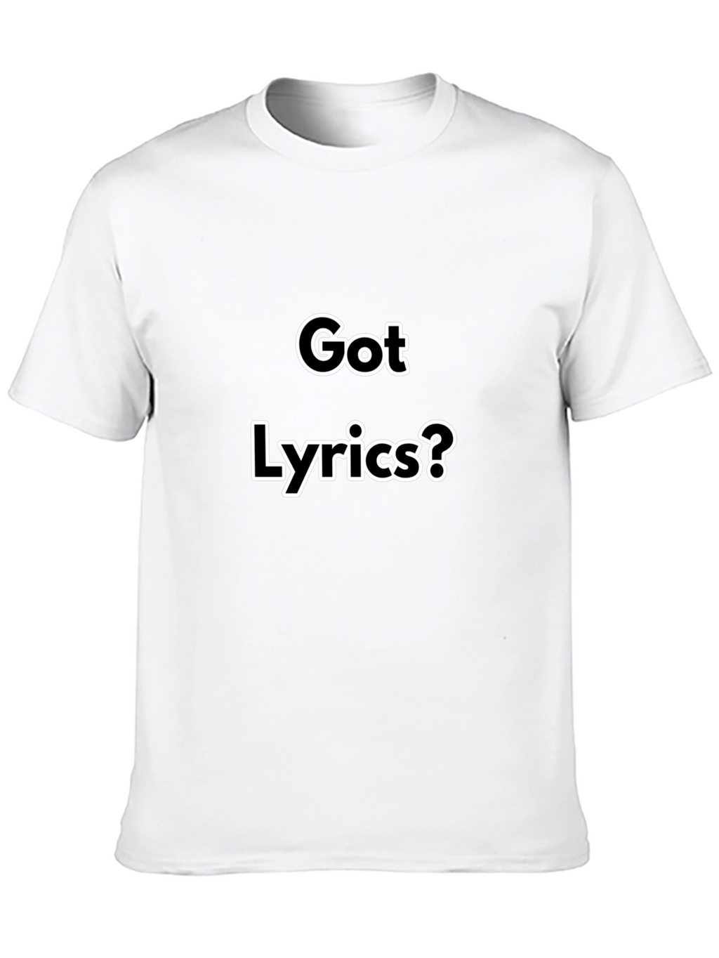 Got Lyrics? Black Cotton Graphic T-Shirt