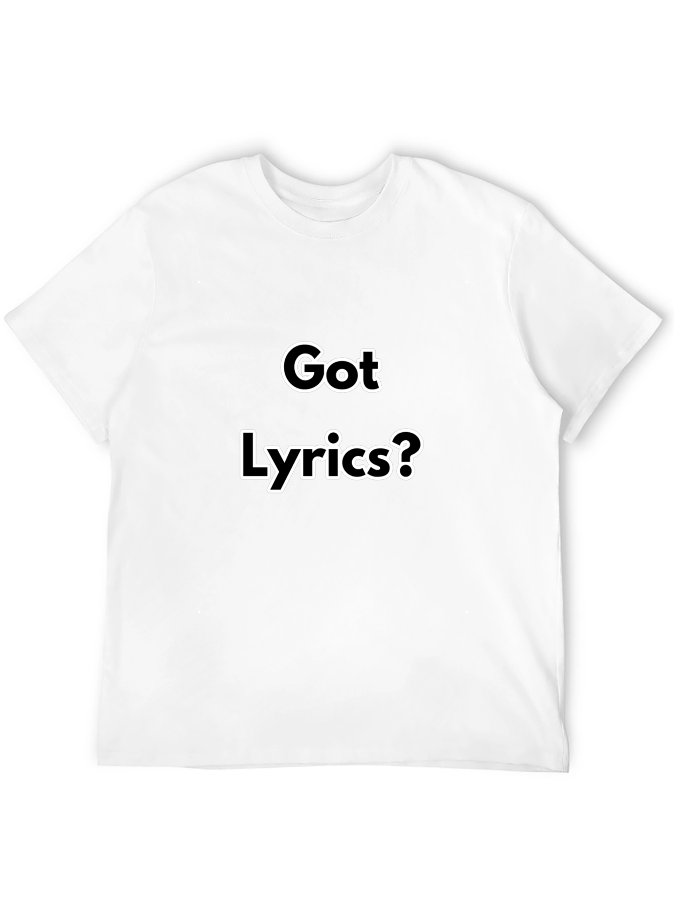 Got Lyrics? Black Cotton Graphic T-Shirt