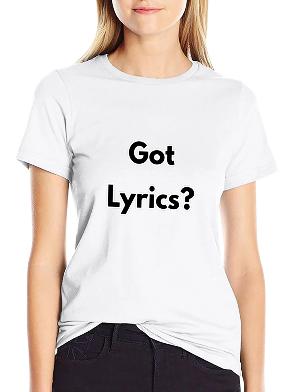 Got Lyrics? Black Cotton Graphic T-Shirt