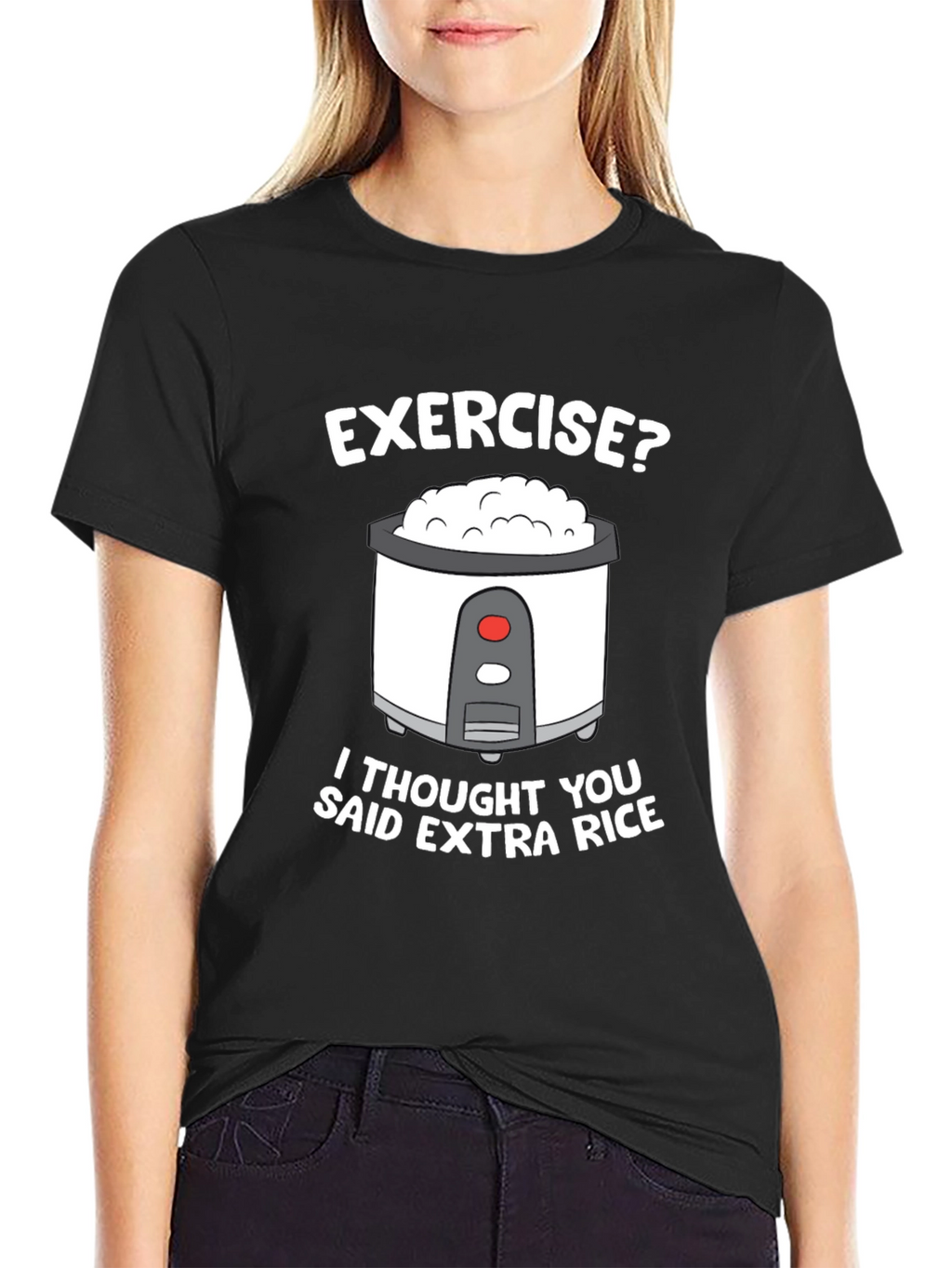 Exercise? Extra Rice Funny T-Shirt