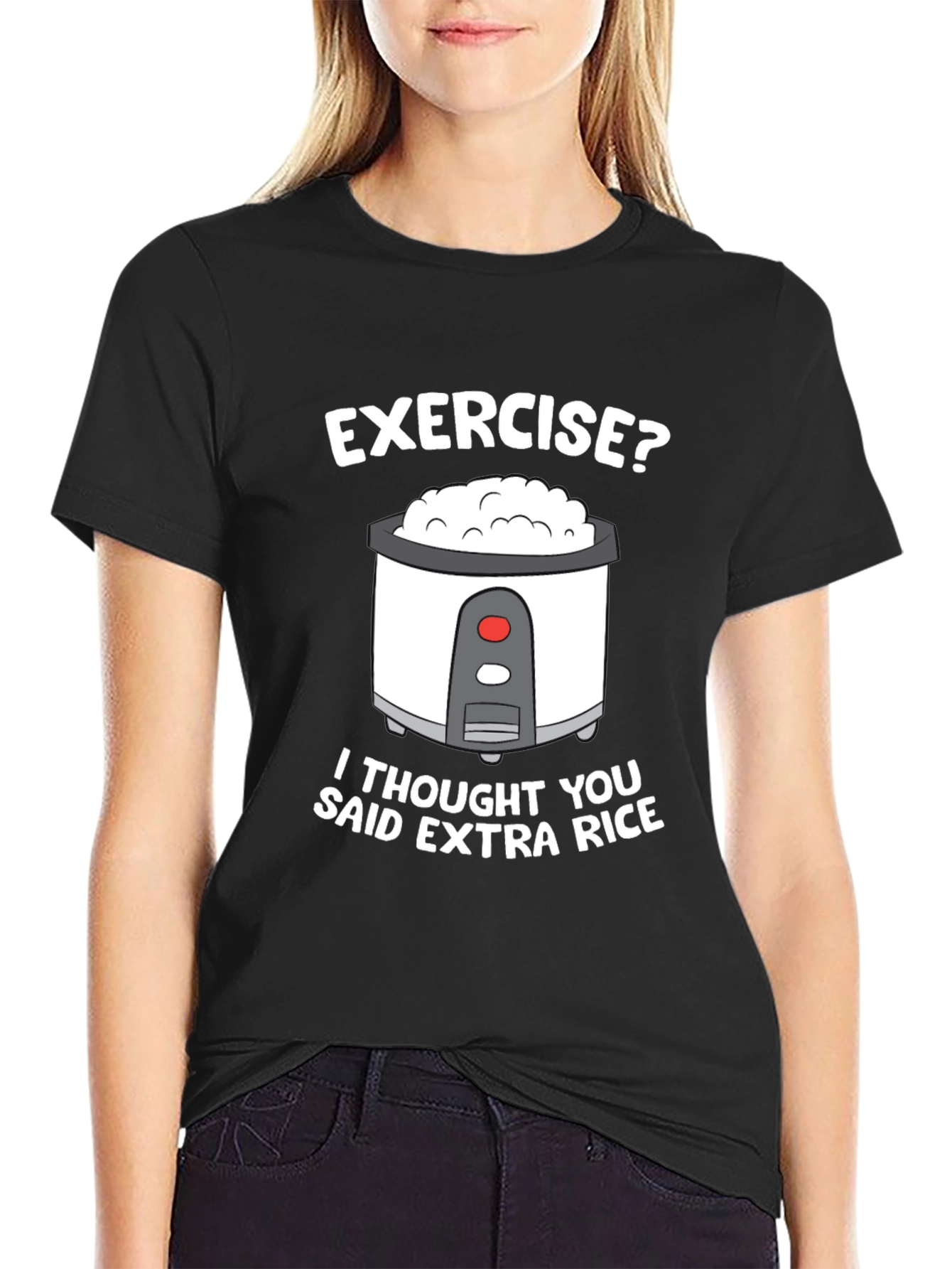 Exercise? Extra Rice Funny T-Shirt