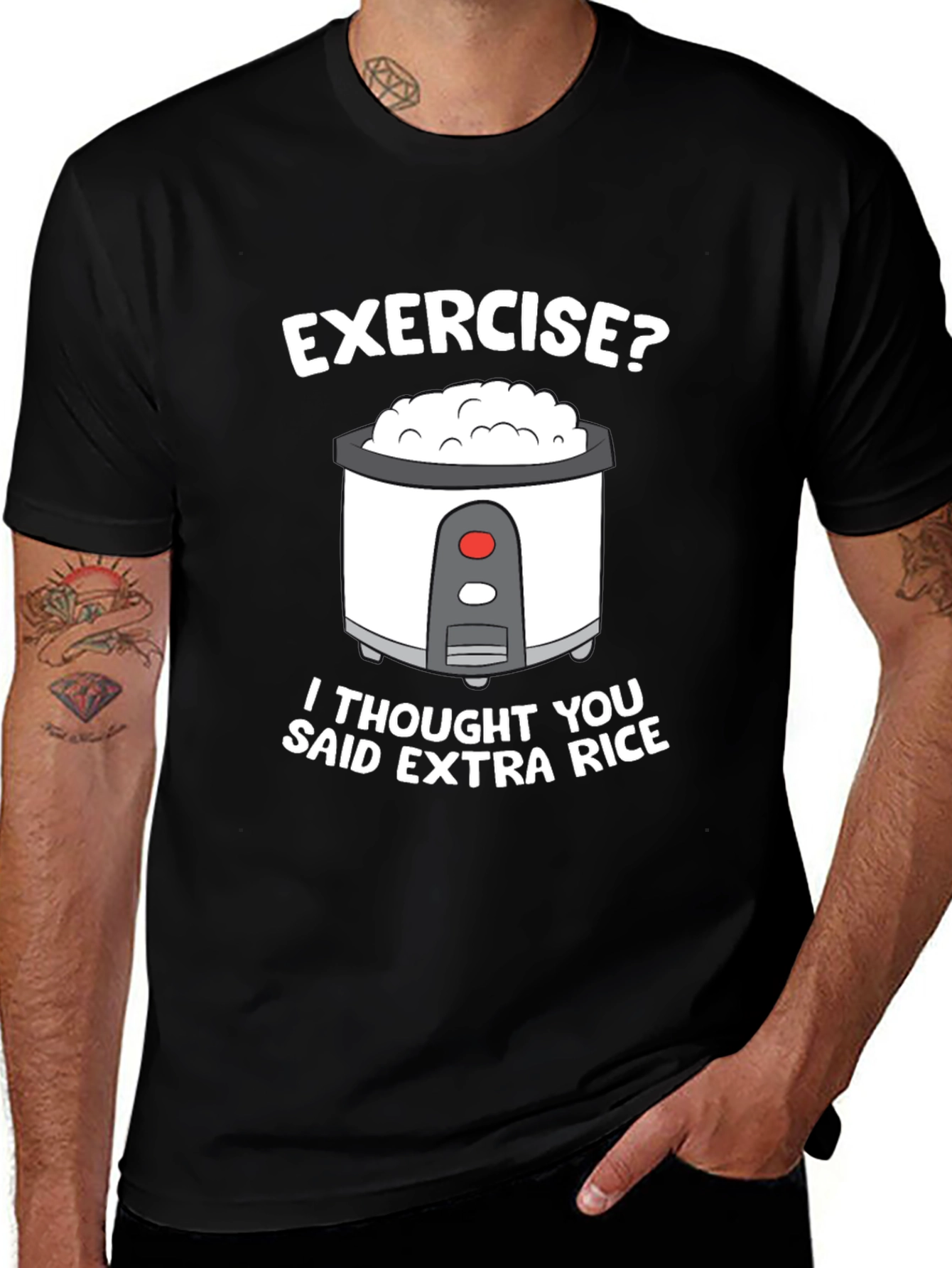 Exercise? Extra Rice Funny T-Shirt