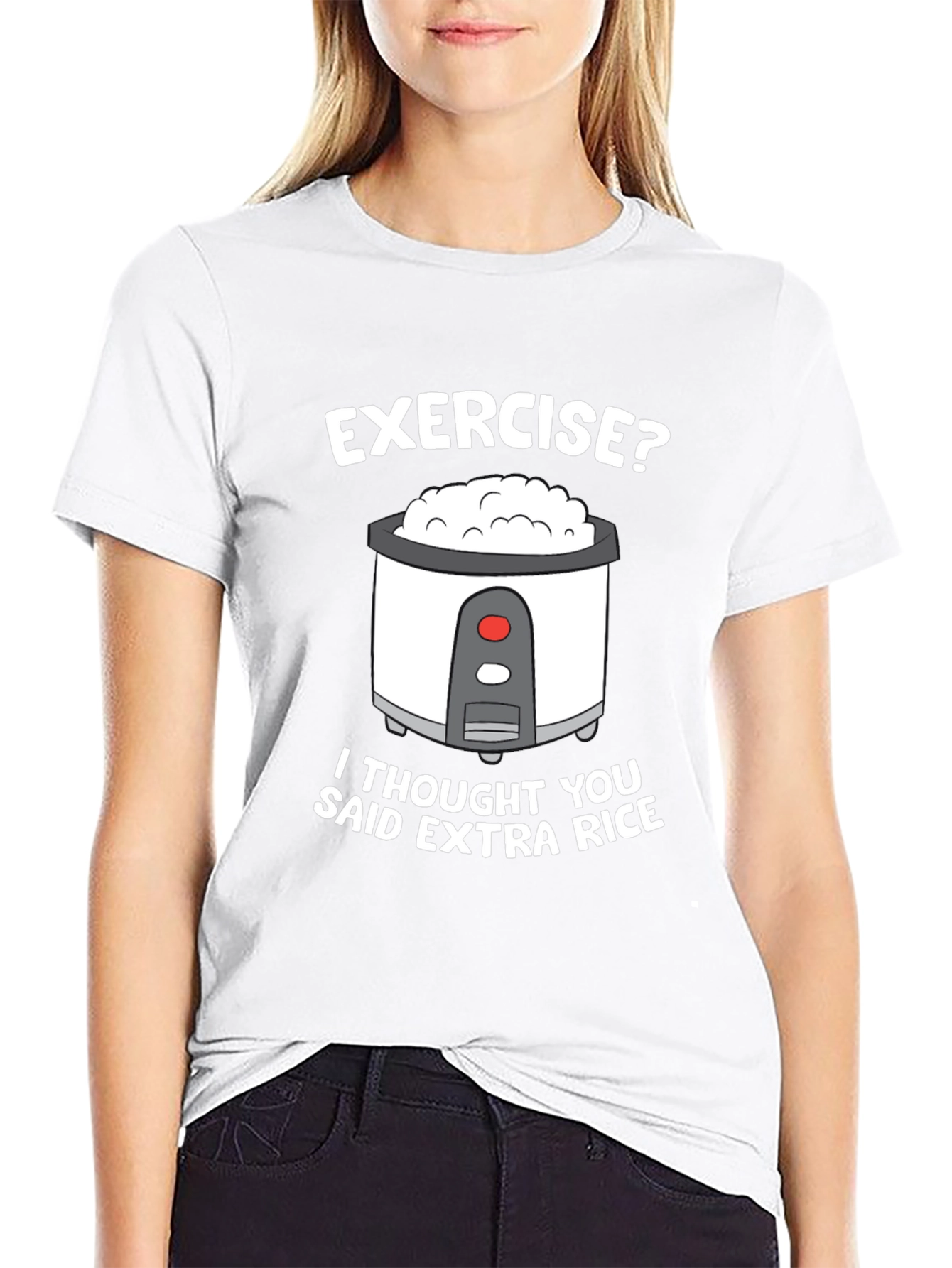 Exercise? Extra Rice Funny T-Shirt