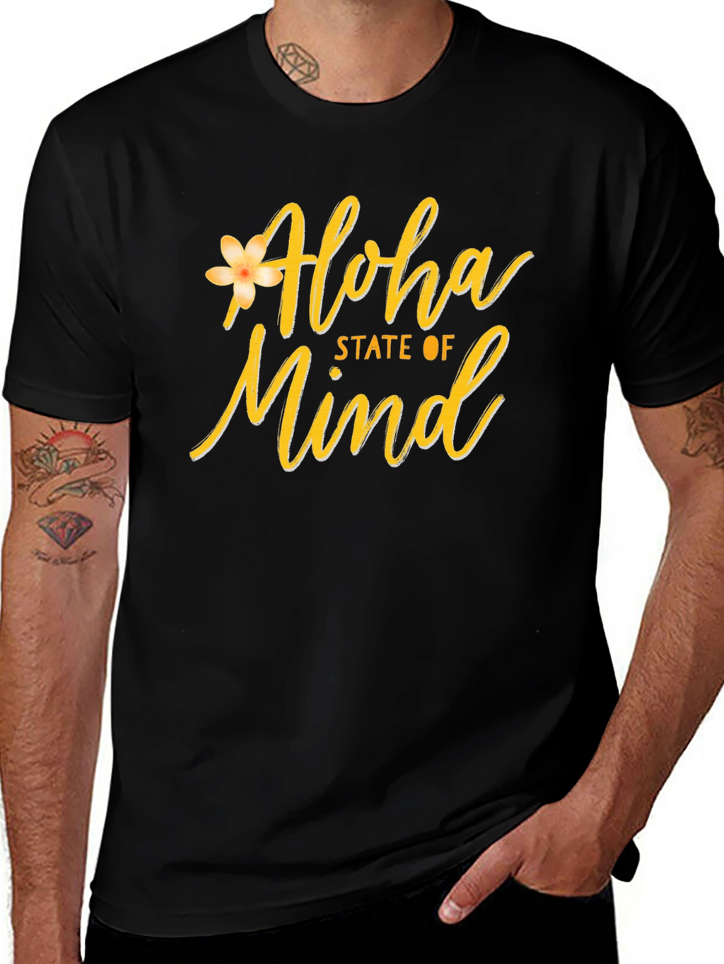 Aloha State of Mind Graphic Tee - Black