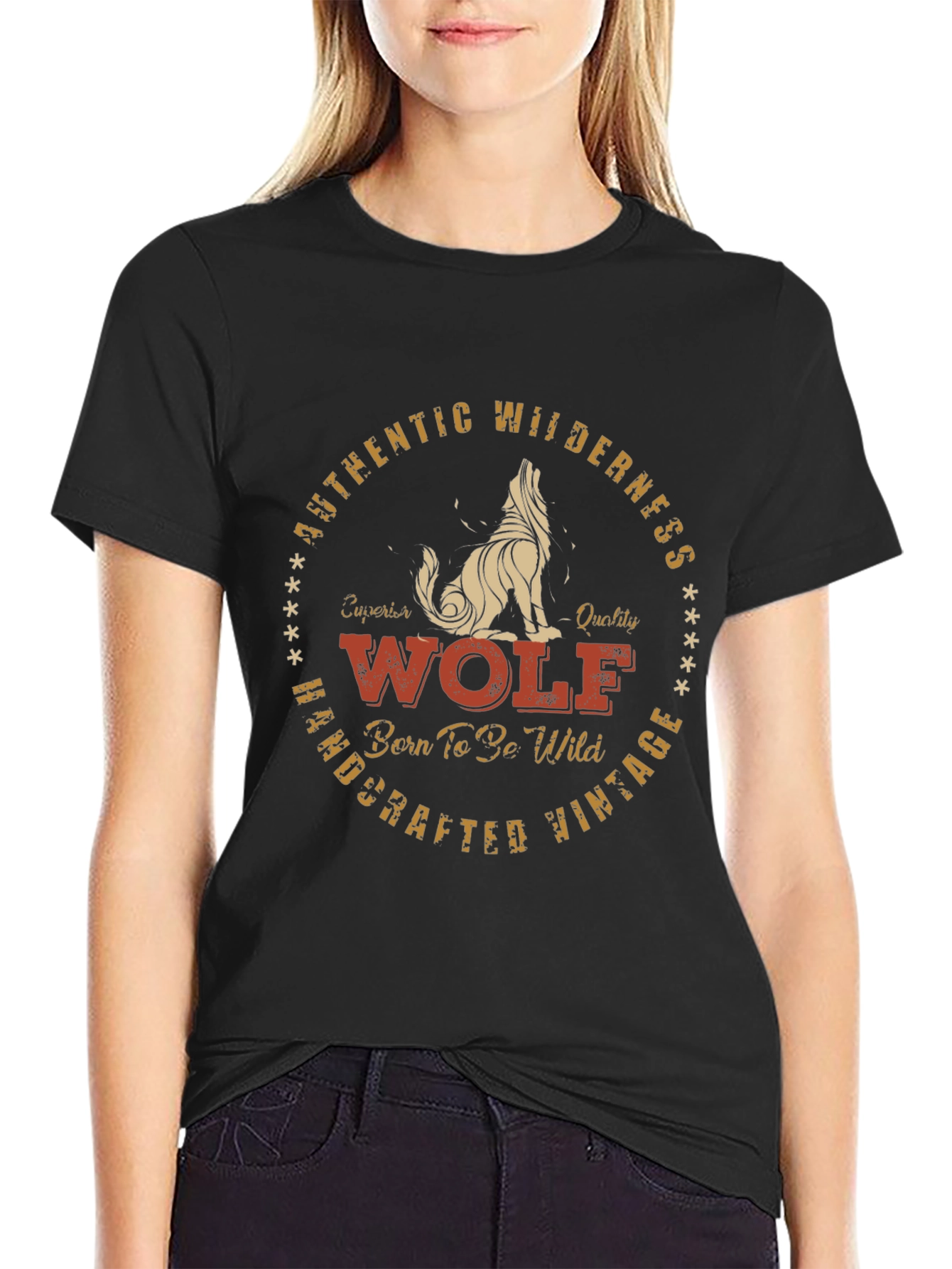 Wolf Wilderness Vintage Graphic T-Shirt